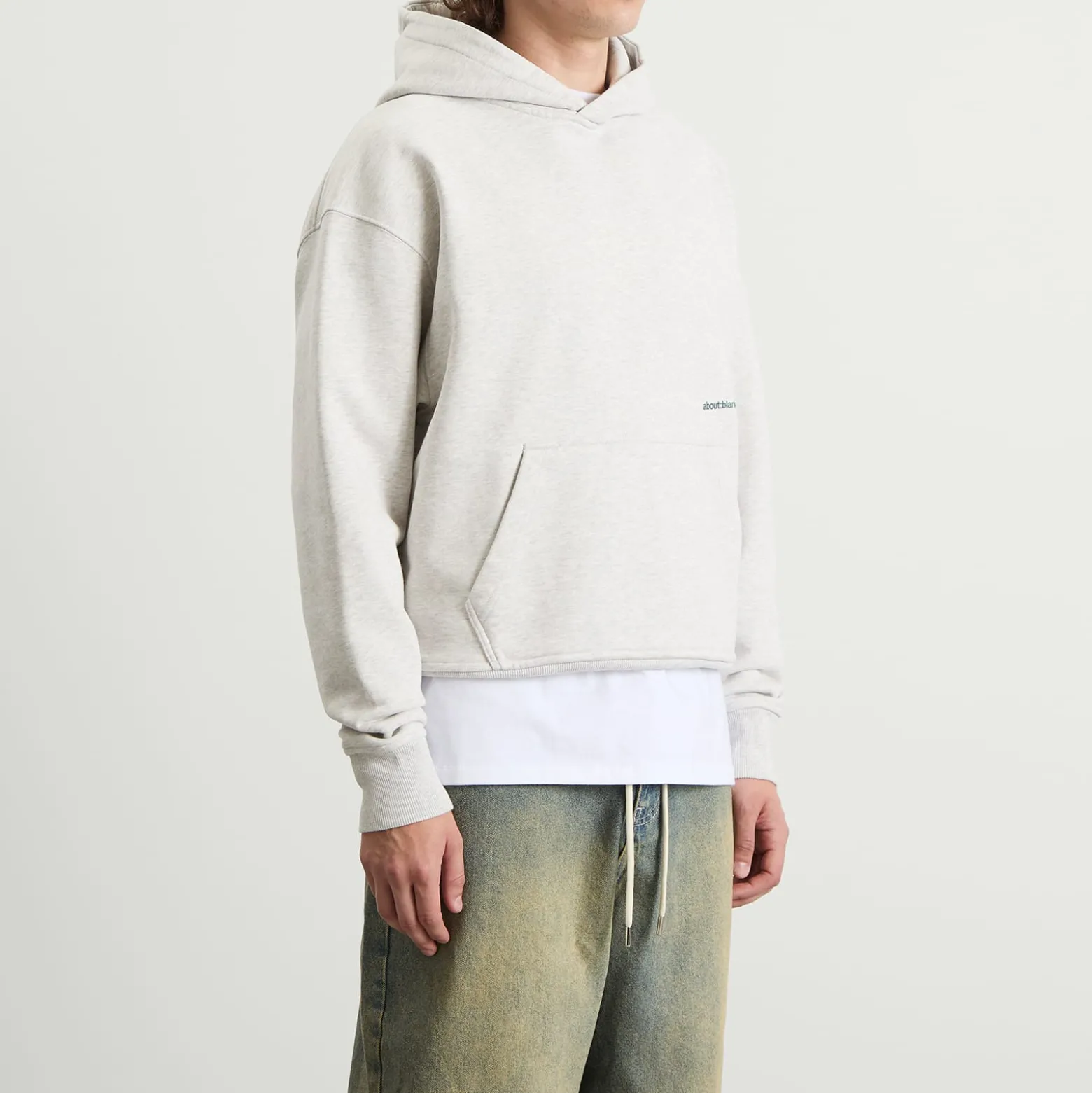 about:blank Box Logo Hoodie