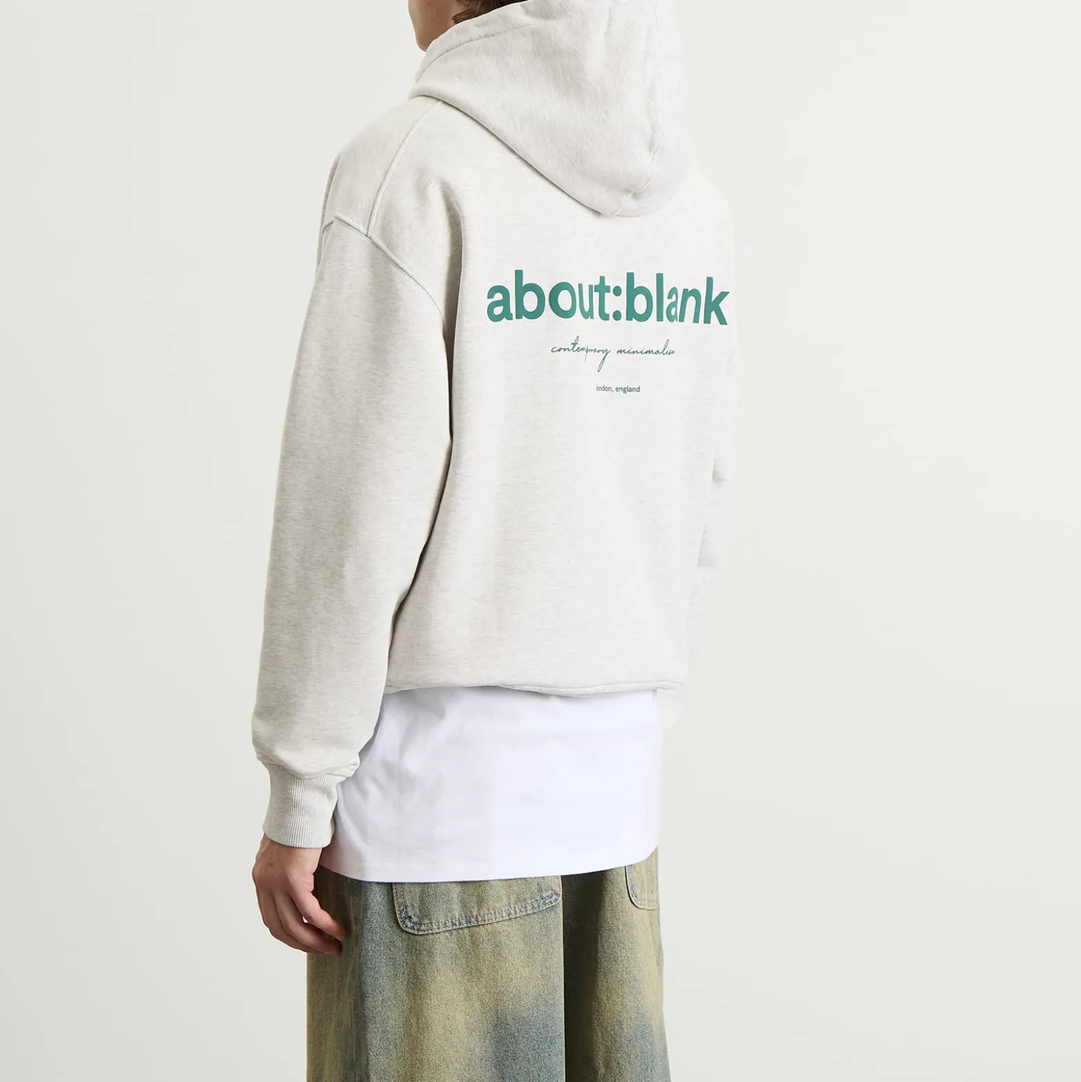 about:blank Box Logo Hoodie