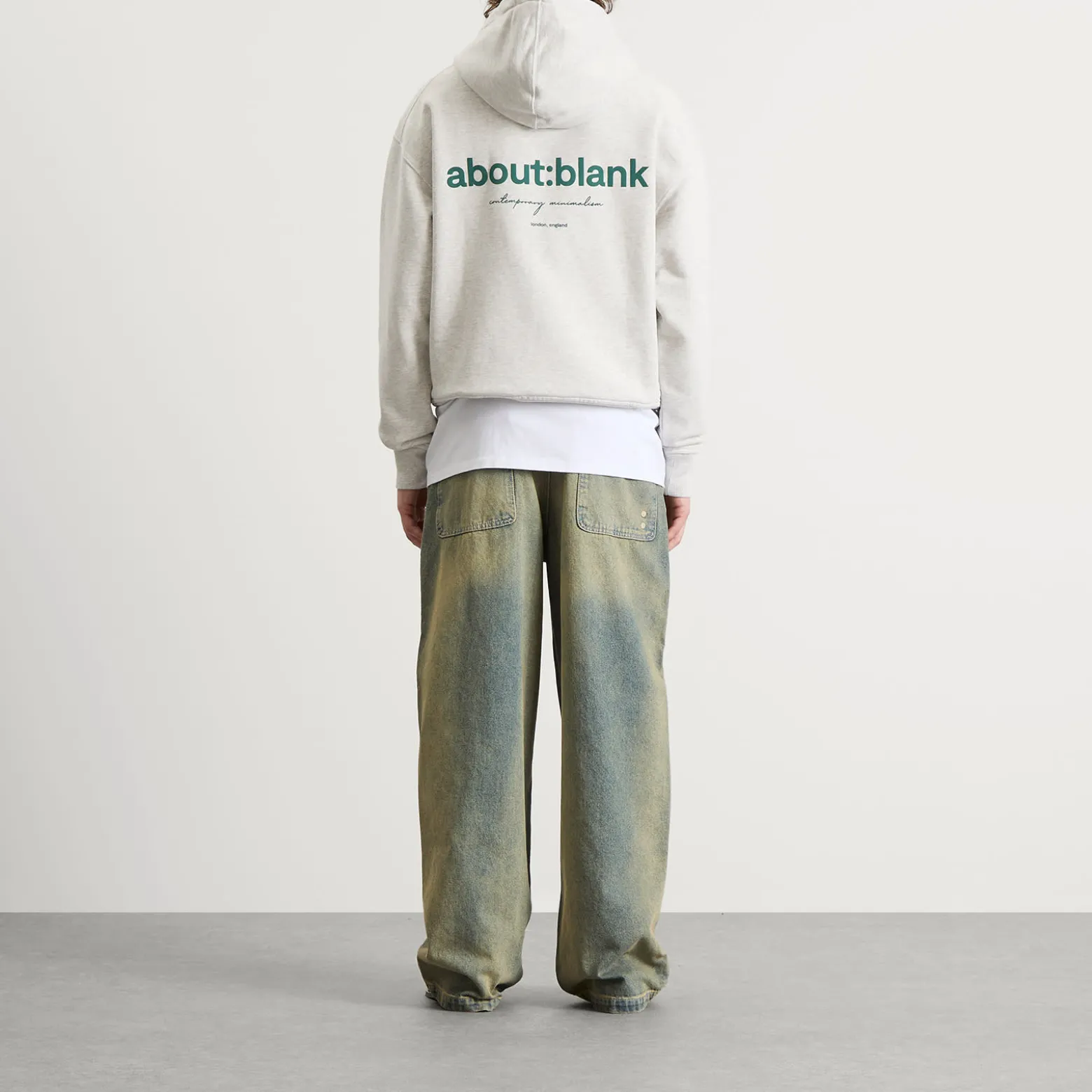 about:blank Box Logo Hoodie