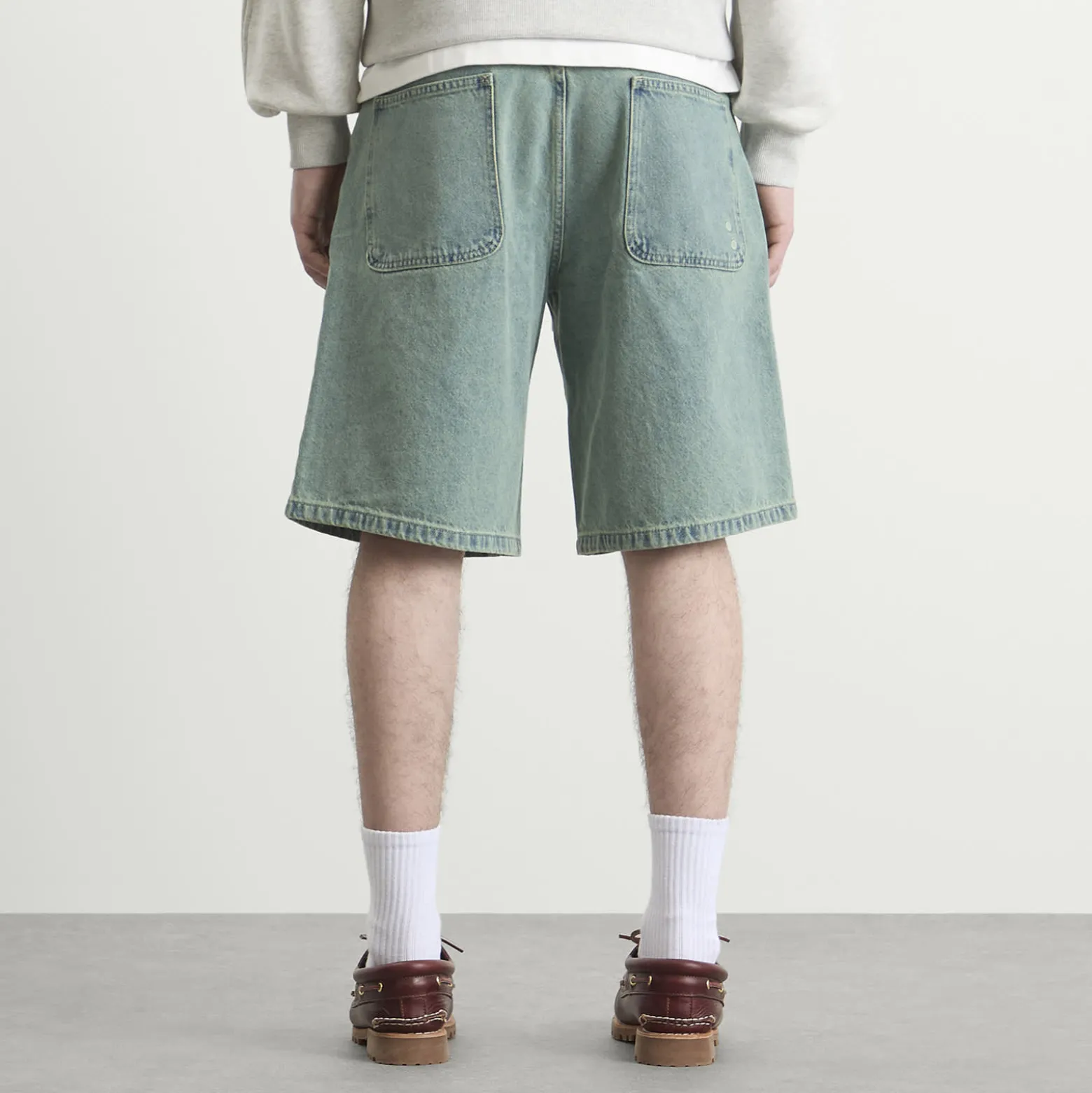 about:blank Felled Denim Short