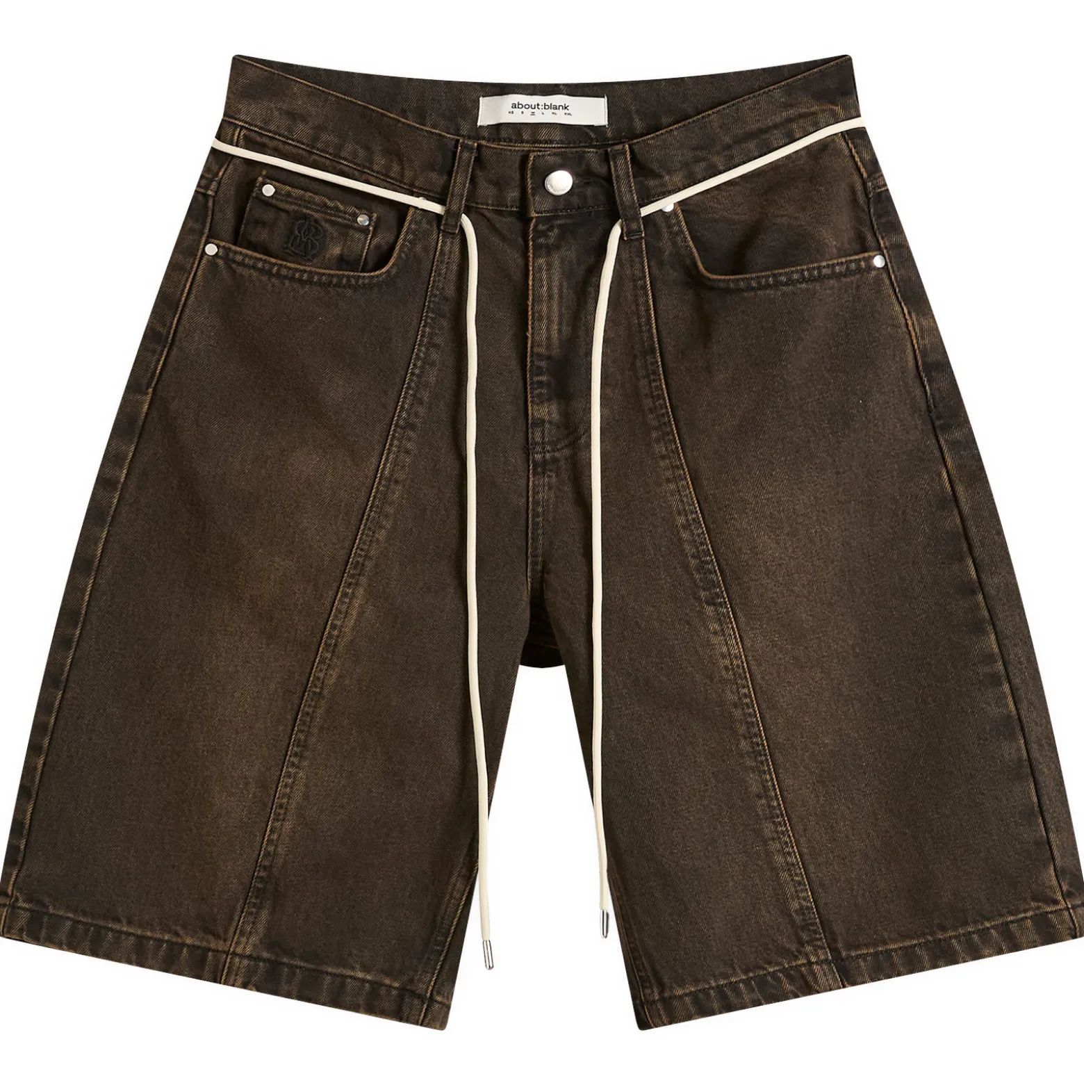 about:blank Felled Denim Short
