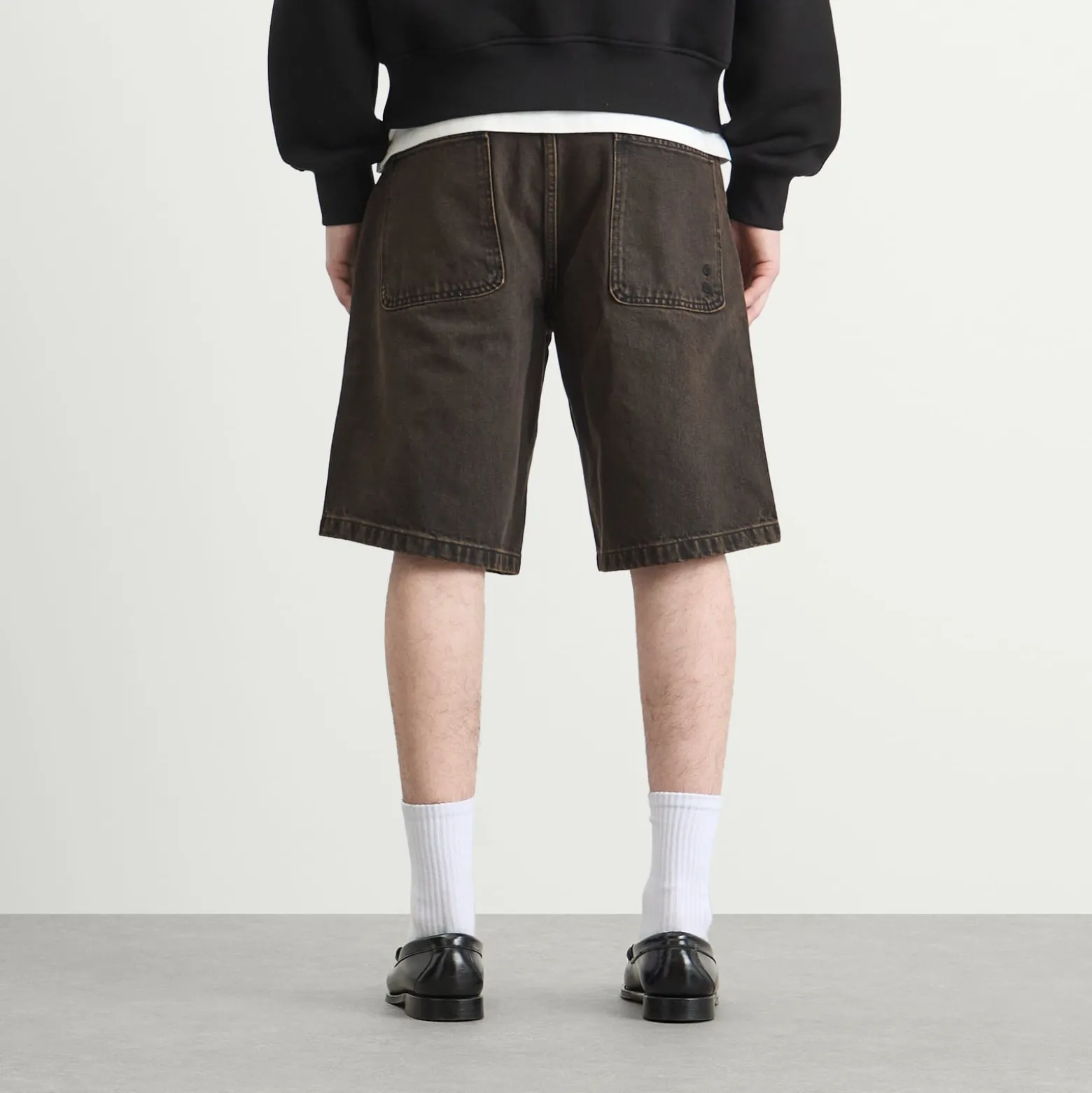 about:blank Felled Denim Short