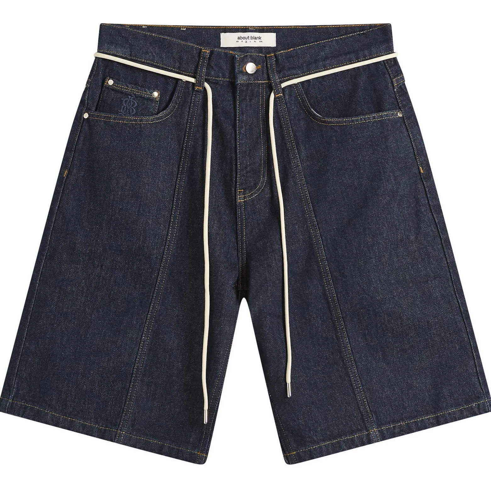 about:blank Felled Denim Short