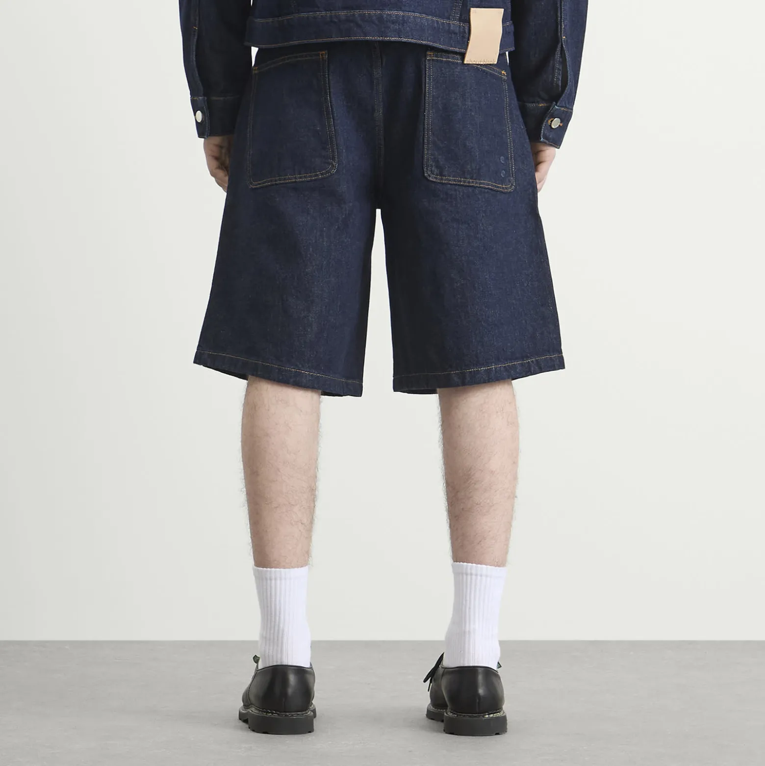 about:blank Felled Denim Short