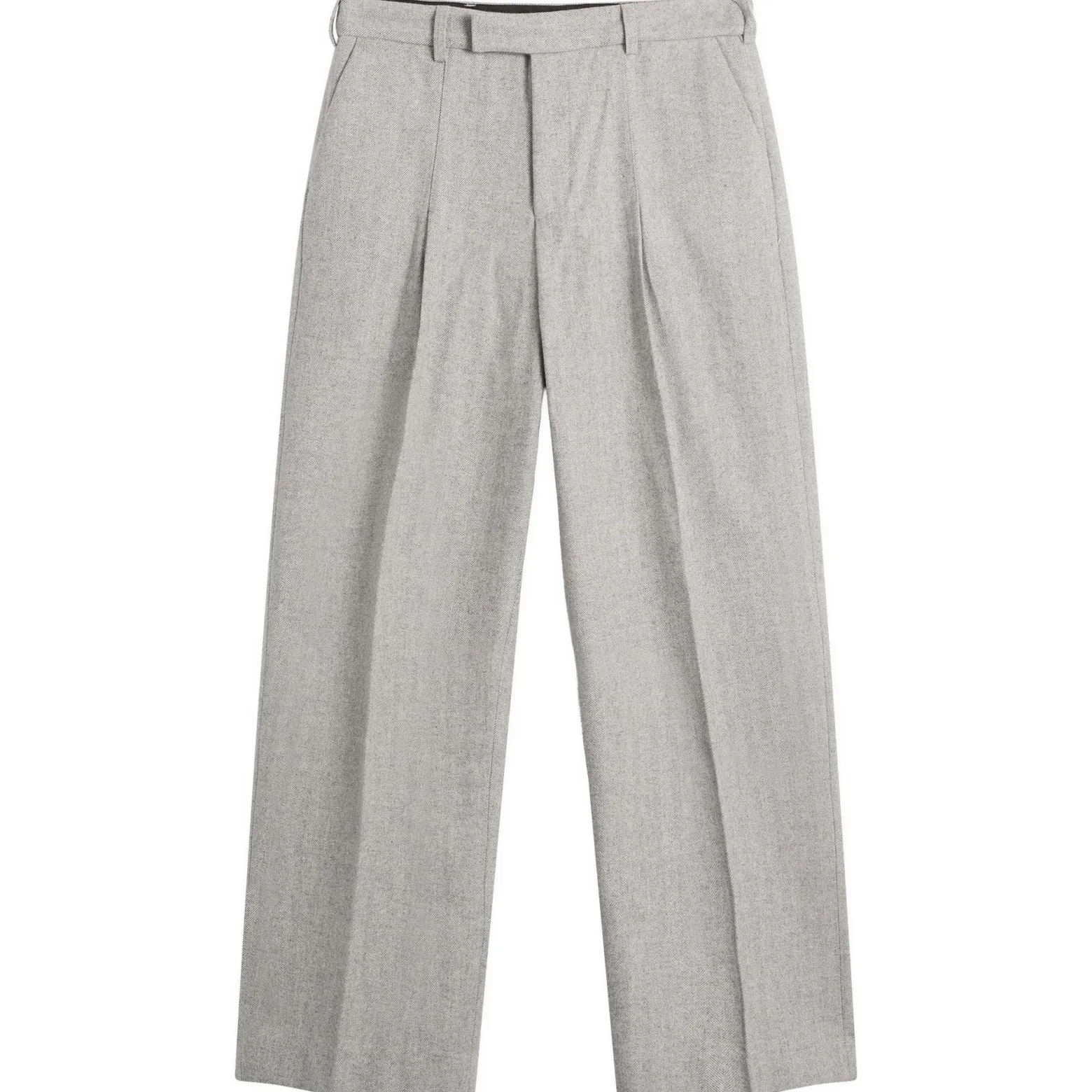 about:blank Herringbone Tailored Wide Leg Trouser