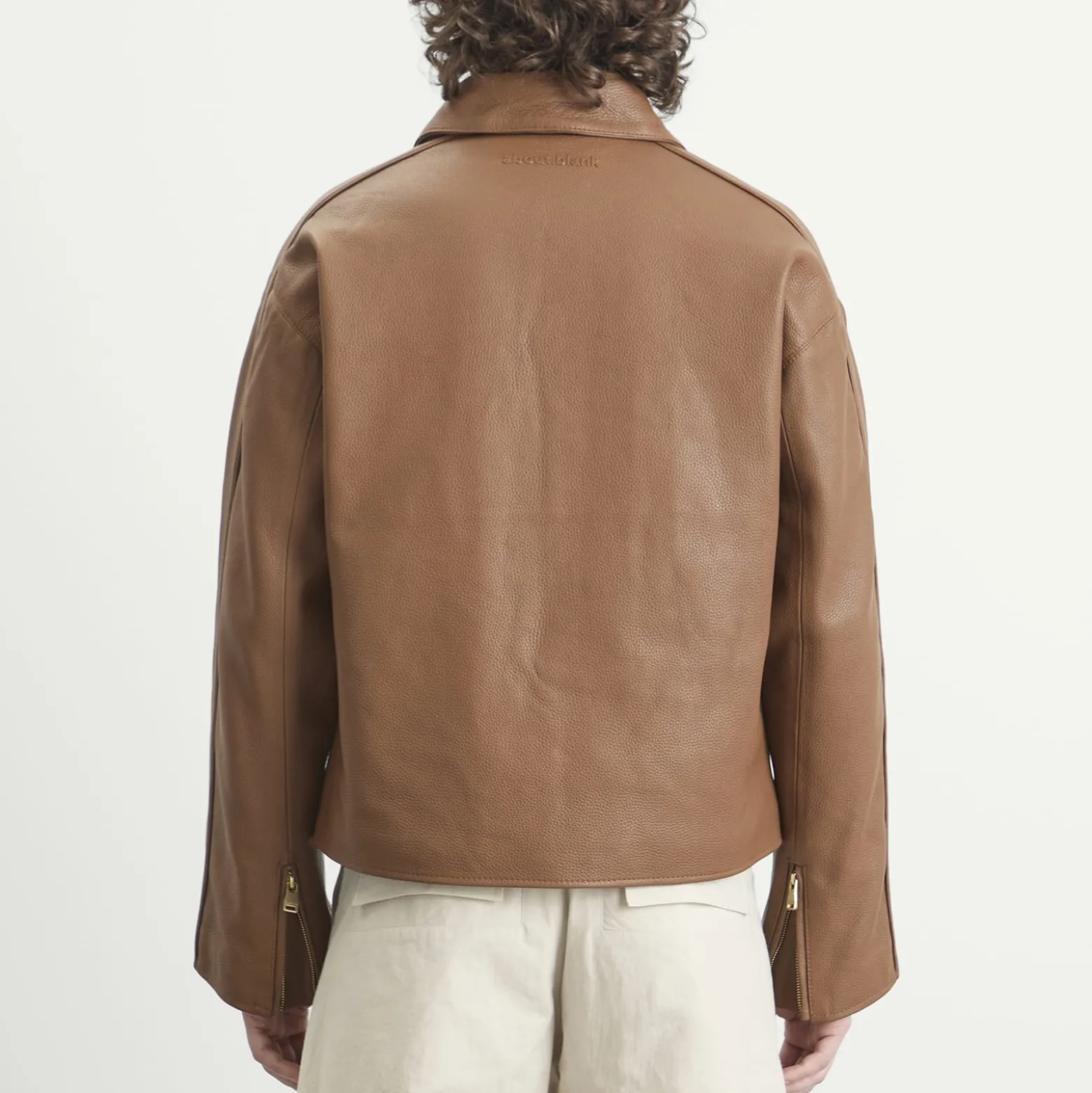 about:blank Leather Jacket