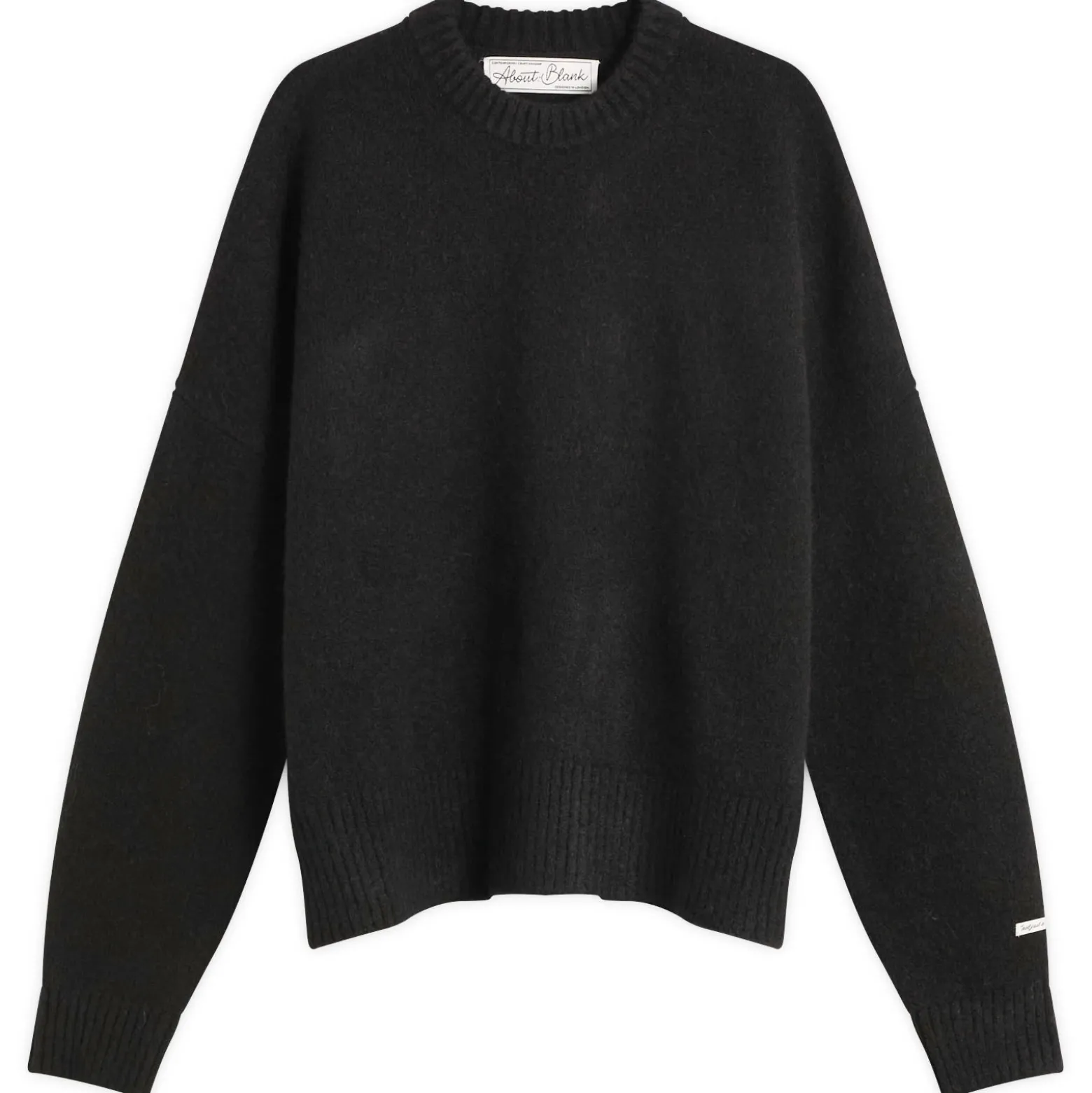 about:blank Mohair Knitted Logo Crewneck
