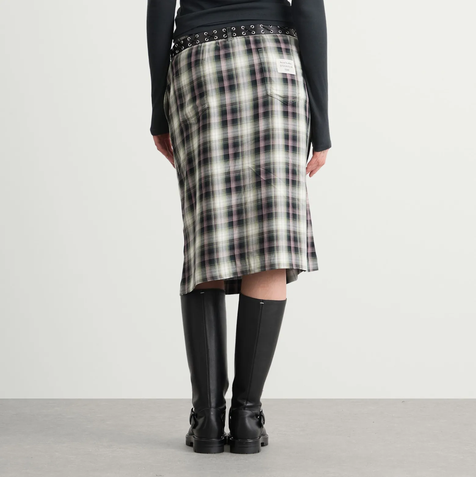 Acne Studios Izetta Check Flannel Skirt