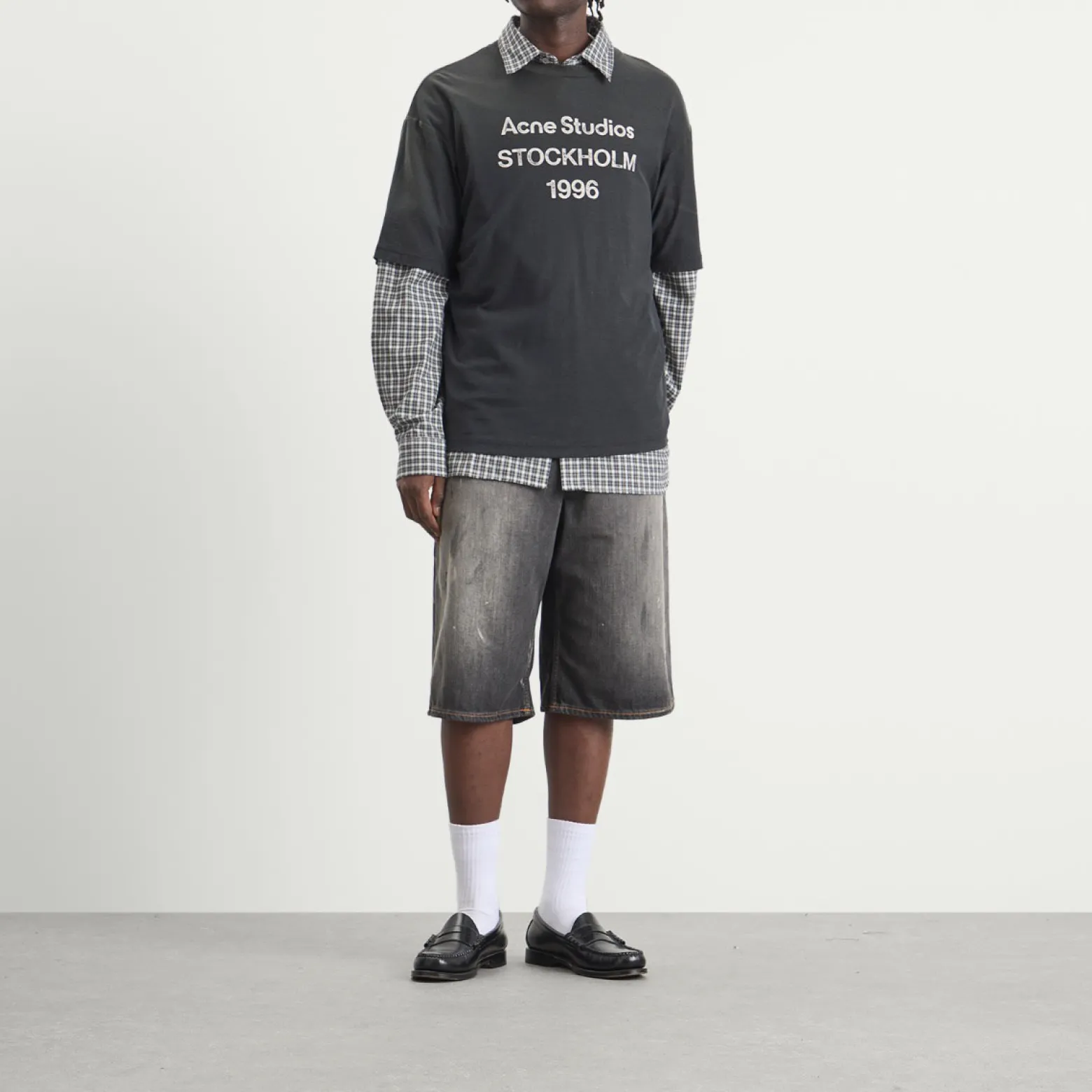 Acne Studios Judda M FN Black Trafalgar Denim Shorts