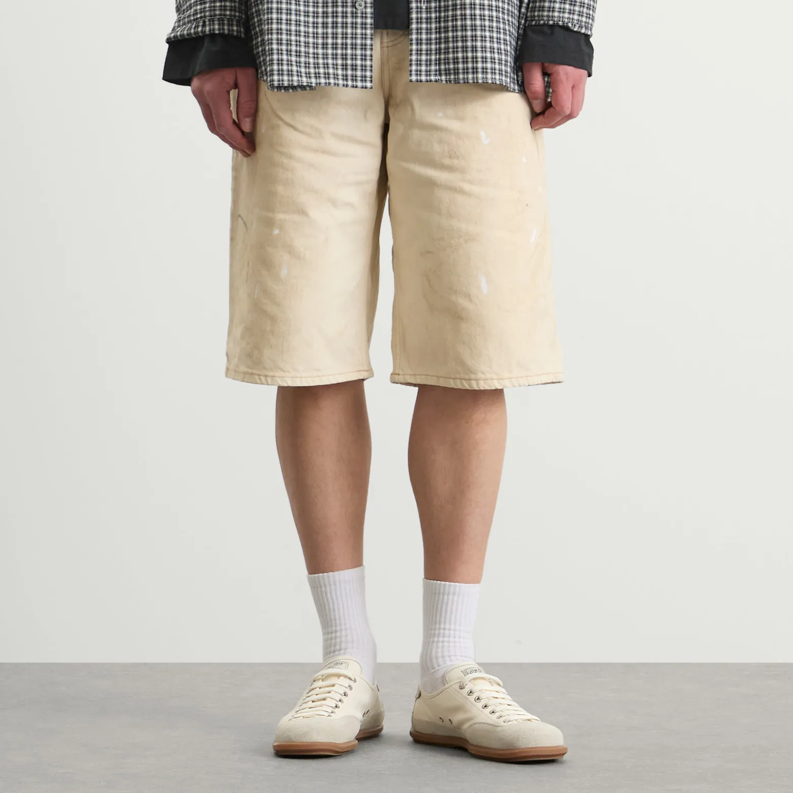 Acne Studios Judda White Trafalgar Denim Shorts