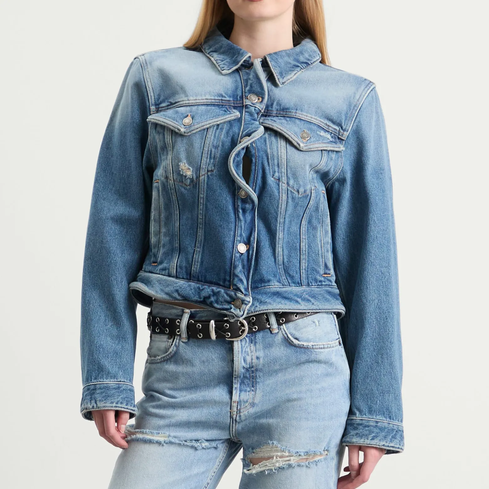 Acne Studios Oleag Vintage Wiggle Denim Jacket