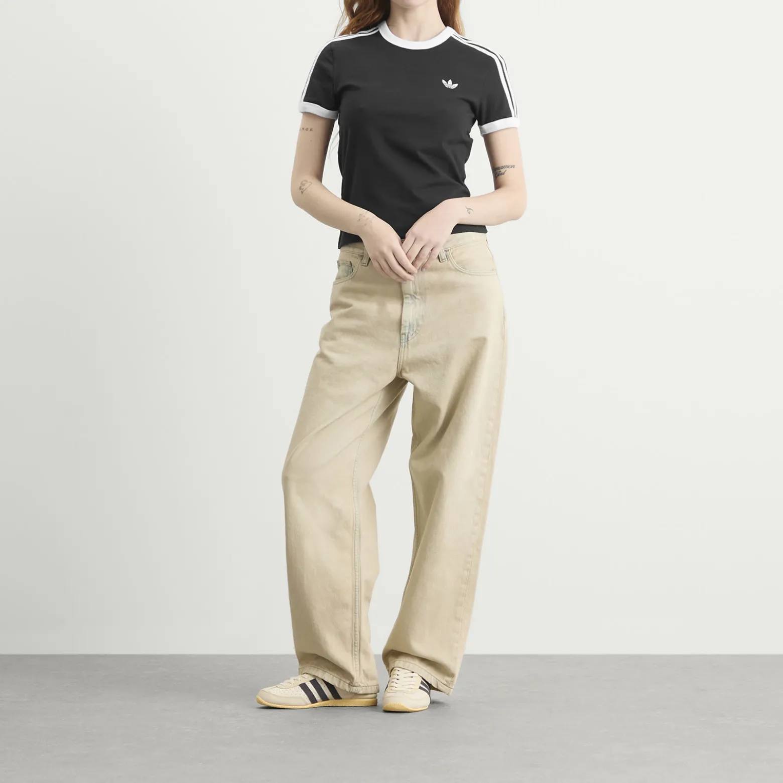 Adidas 3 Stripe Short Sleeve T-Shirt