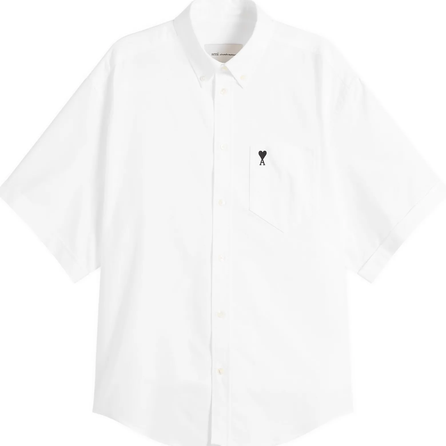 AMI Paris Boxy Short Sleeve Shirt With Embroidered ADC
