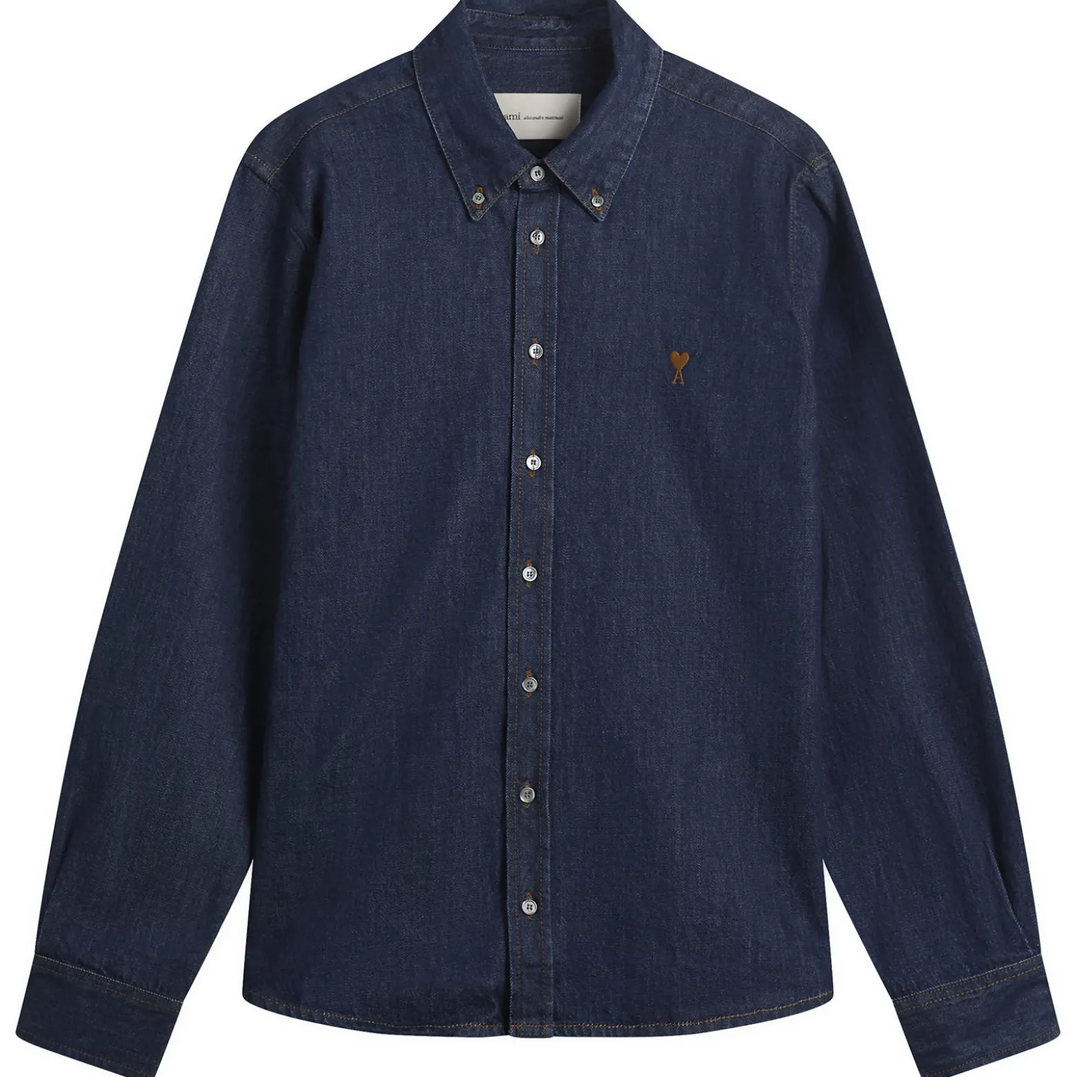 AMI Paris Contrasted Denim Ami De Coeur Shirt