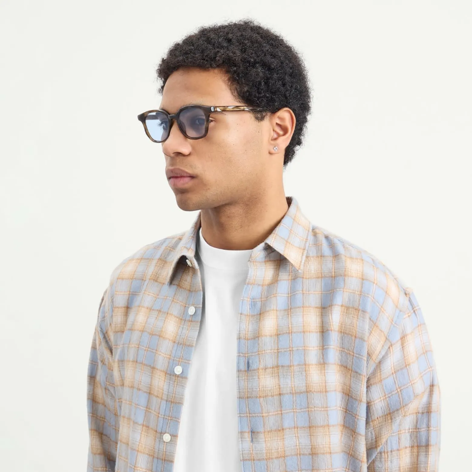 A. SOCIETY Navy Sunglasses
