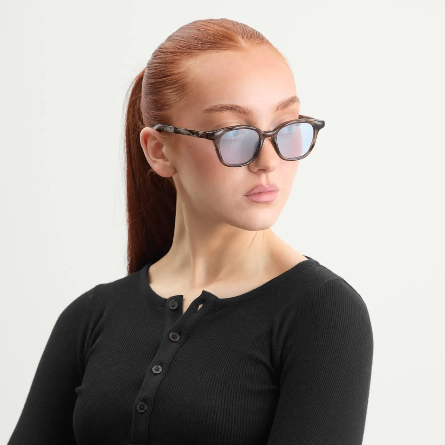 A. SOCIETY Navy Sunglasses