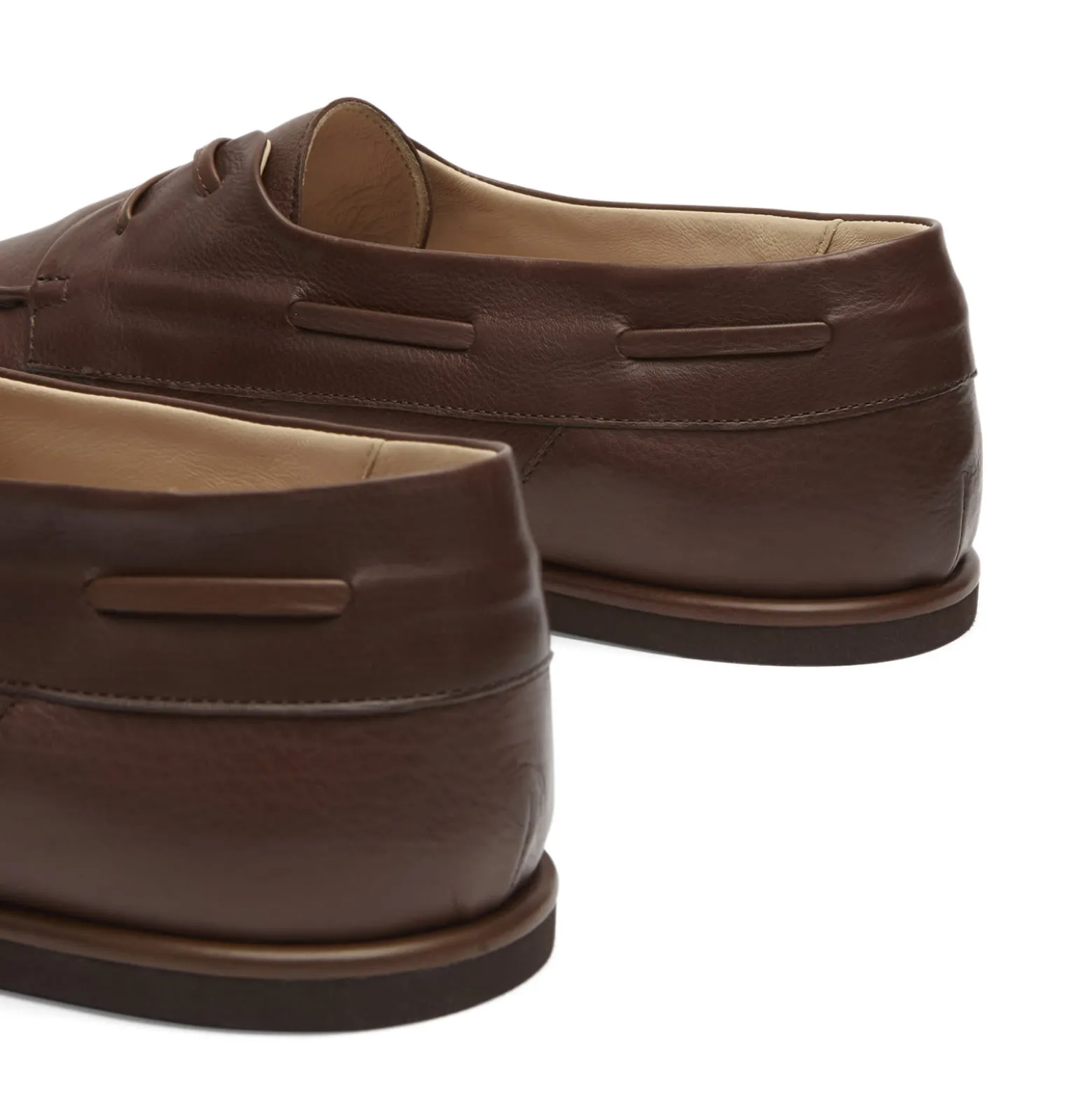 Auralee Leather Deck Shoes