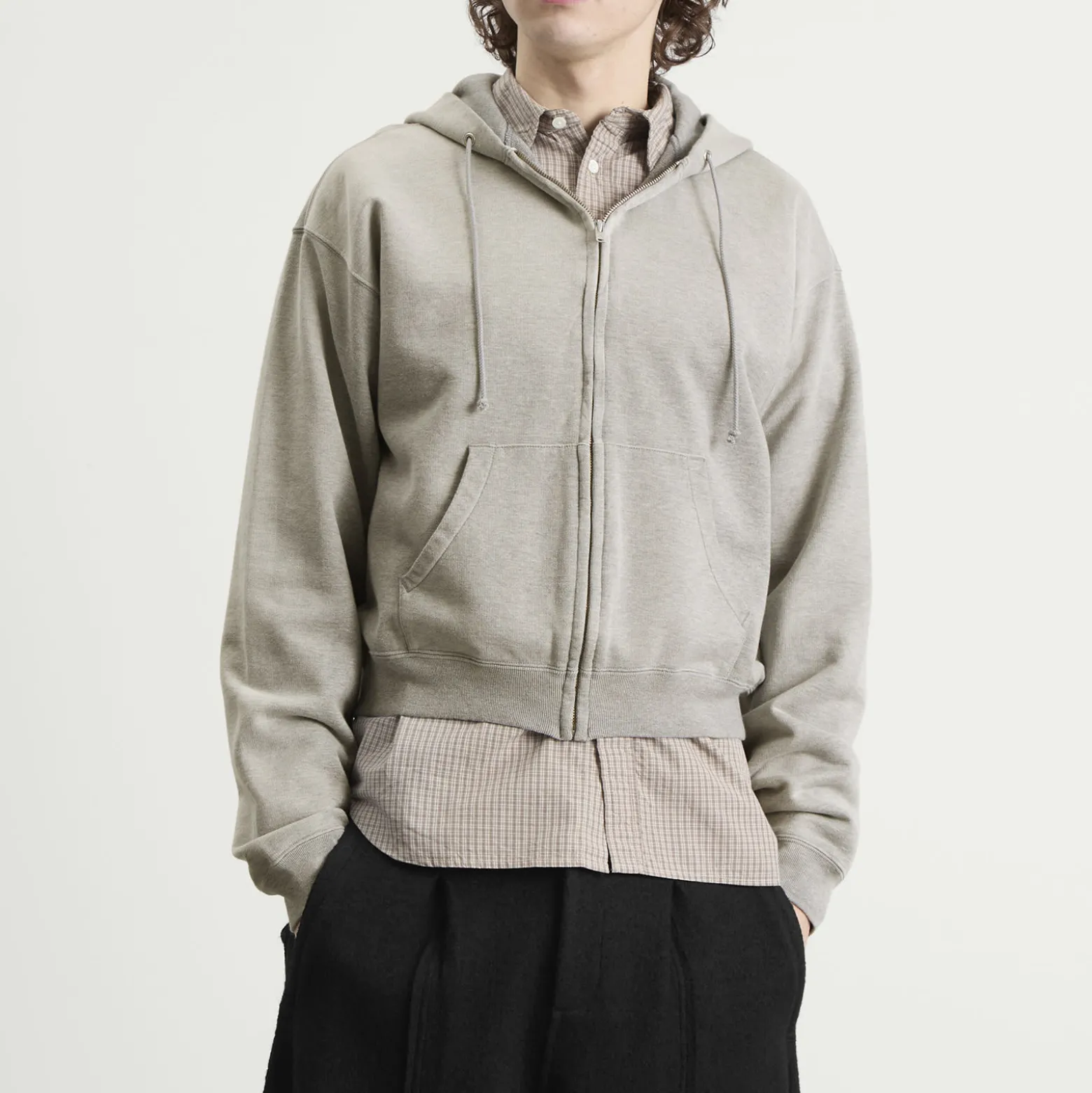 Auralee Zip Up Pima Hoodie