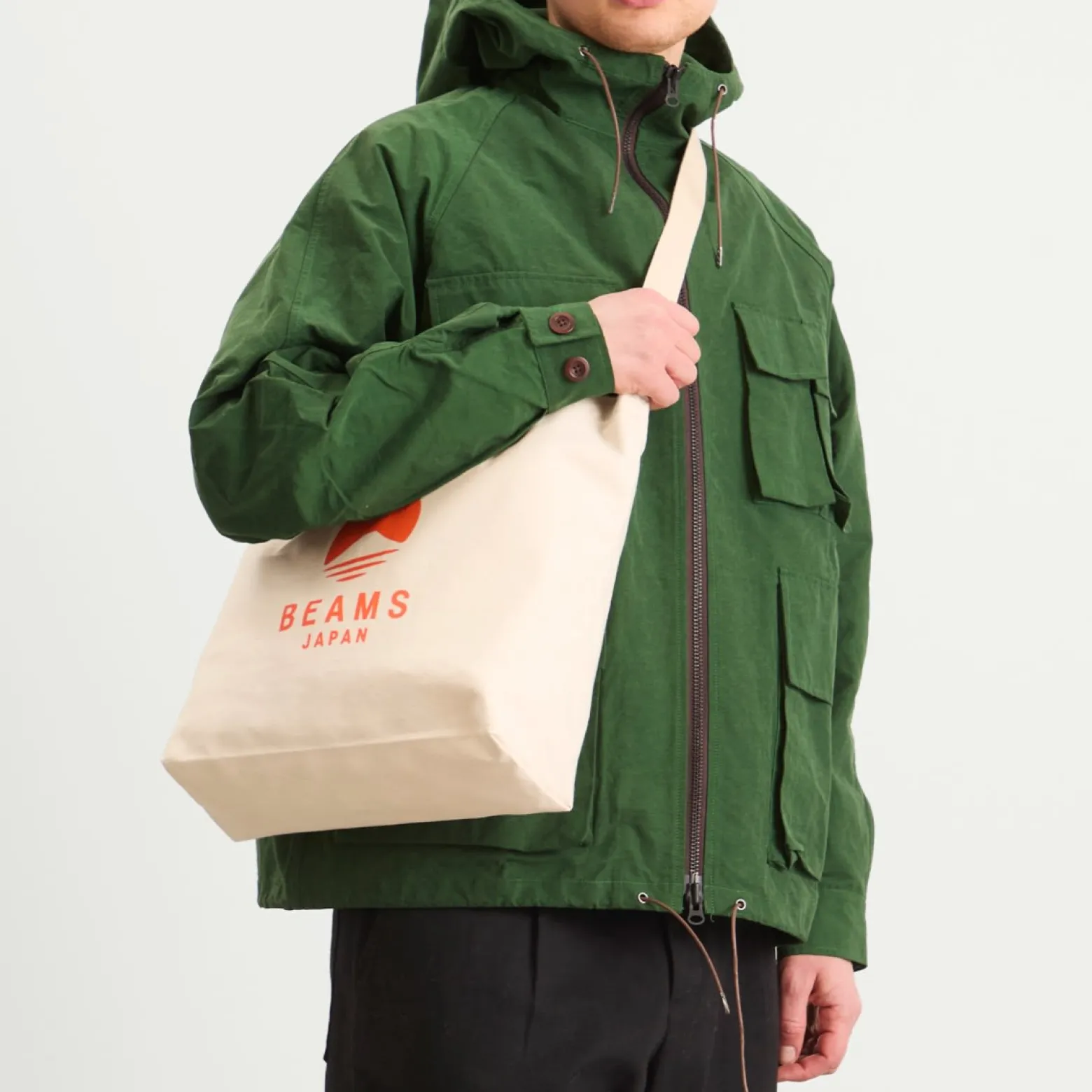 BEAMS JAPAN 2 Way Canvas Tote Bag