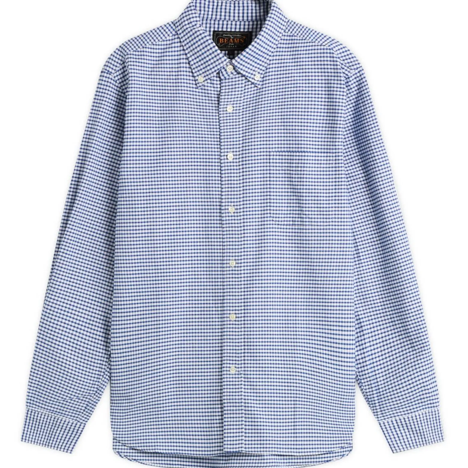 Beams Plus Button Down Gingham Oxford Shirt