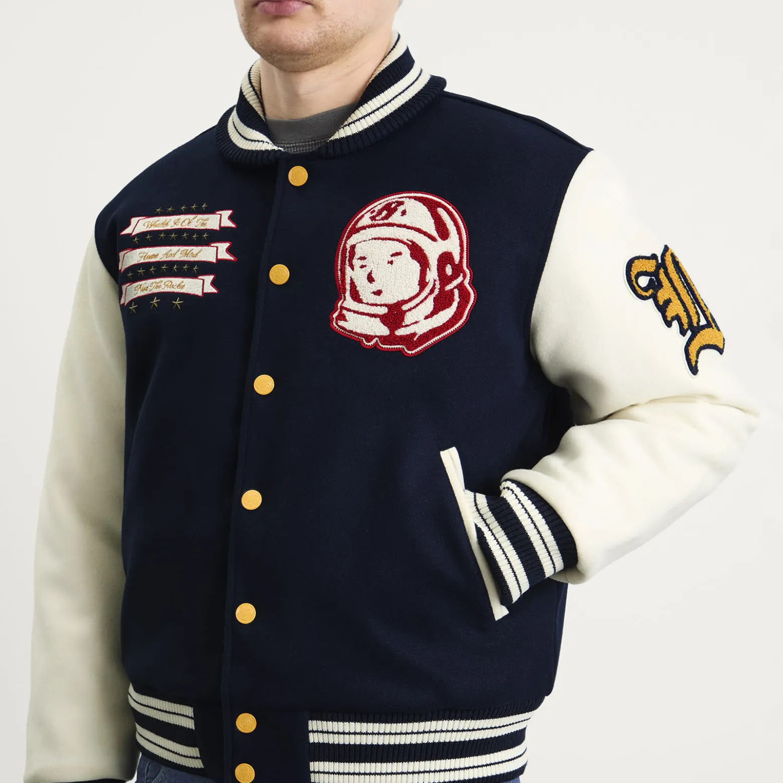 Billionaire Boys Club Fanfare Script Logo Varsity Jacket
