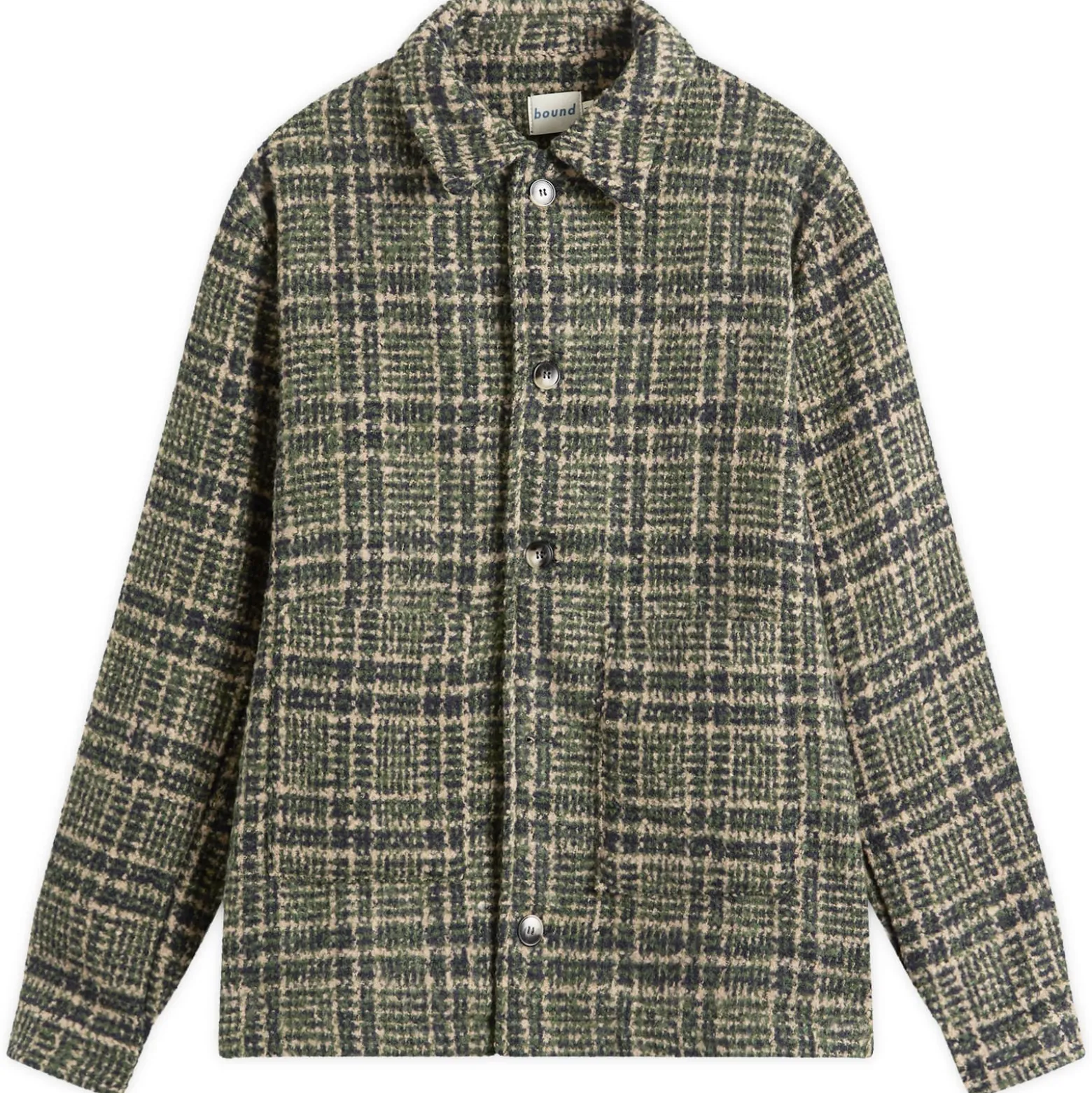 Bound Textured Woven Overshirt