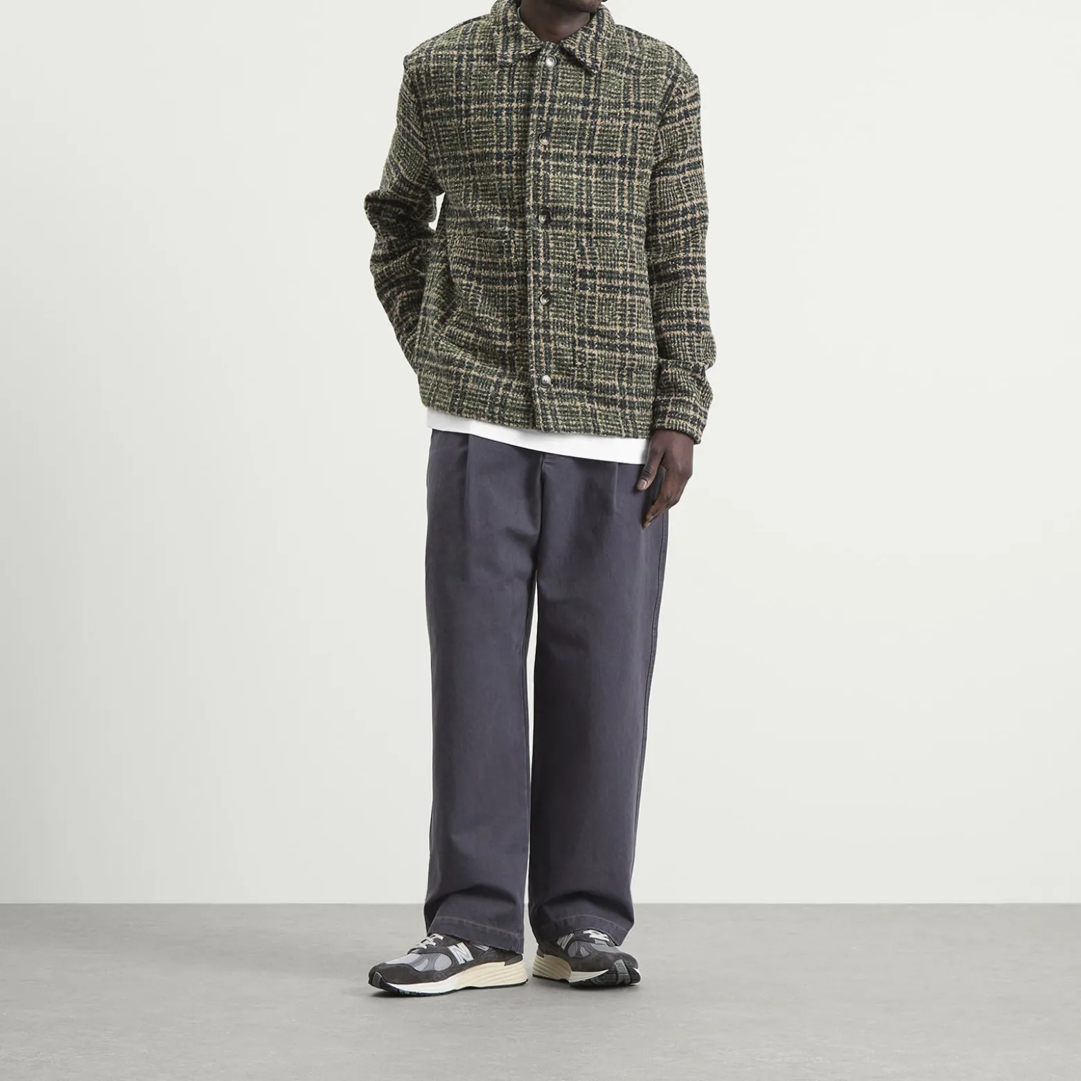 Bound Textured Woven Overshirt