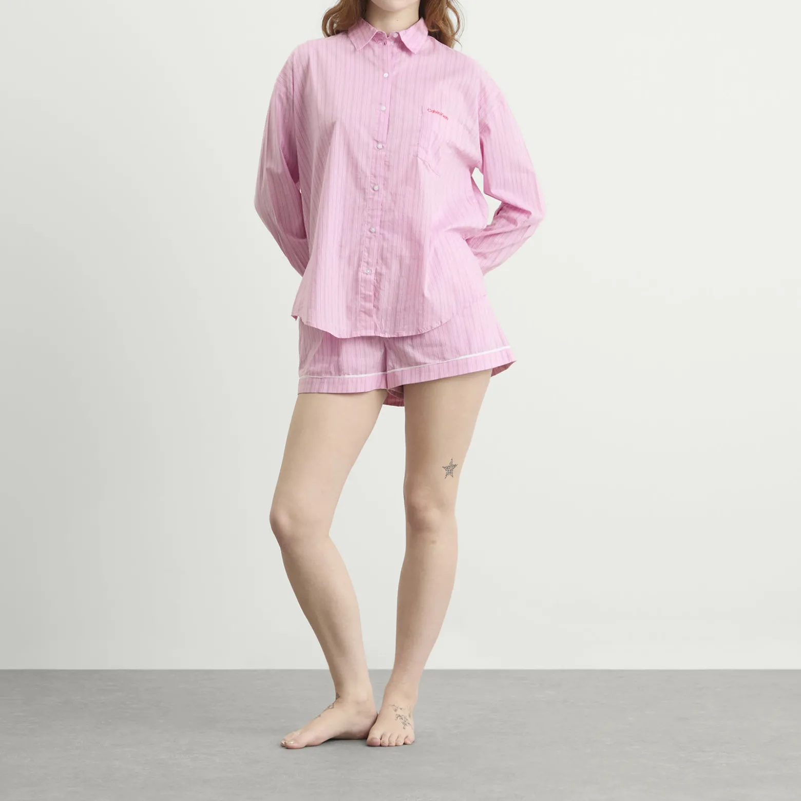 Calvin Klein Cotton Poplin Pyjama Set