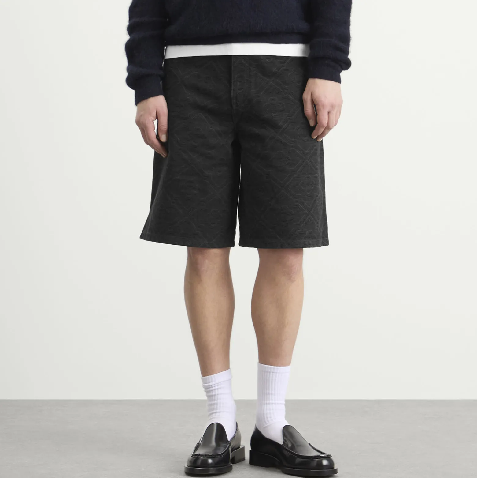 Casablanca Laser Monogram Denim Shorts