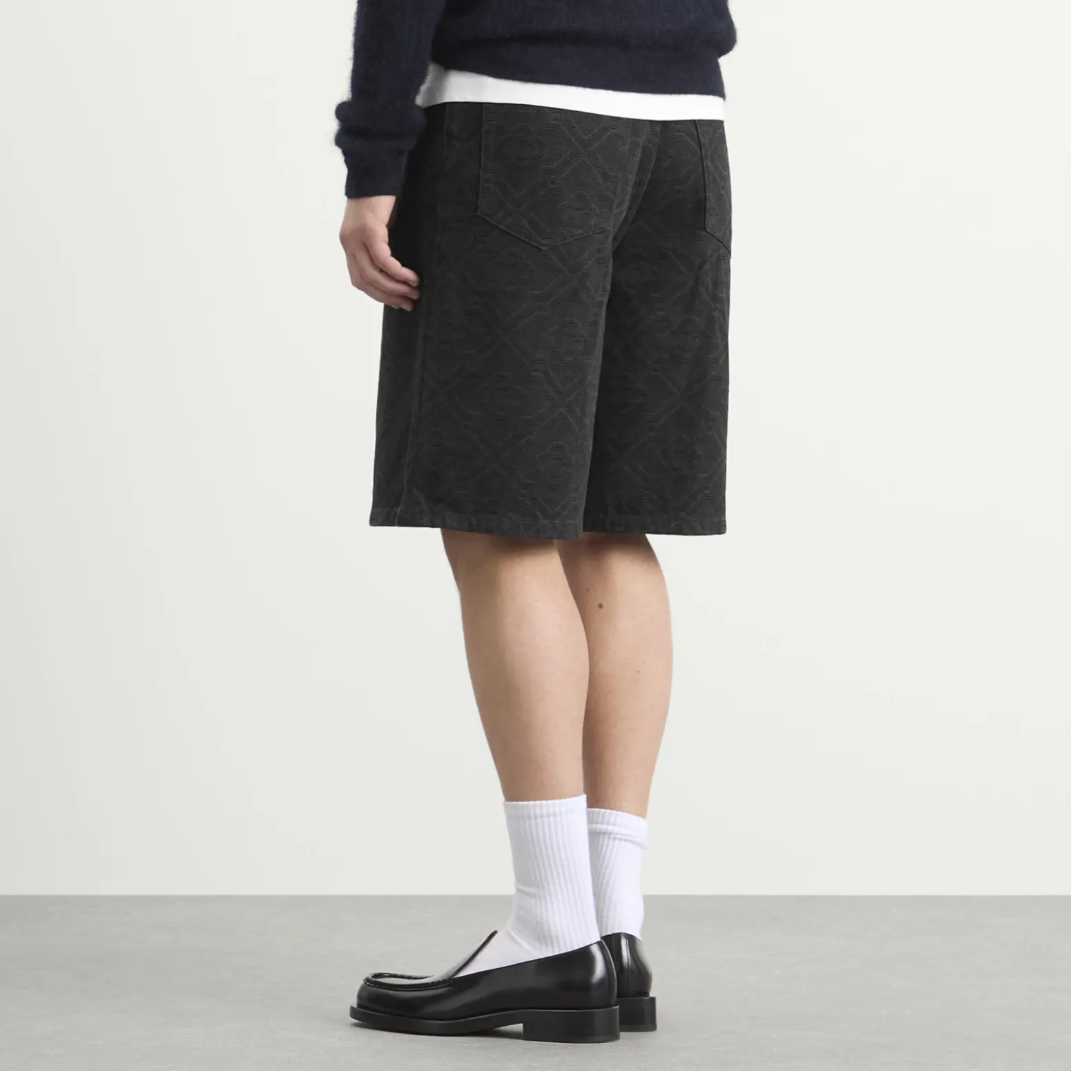 Casablanca Laser Monogram Denim Shorts