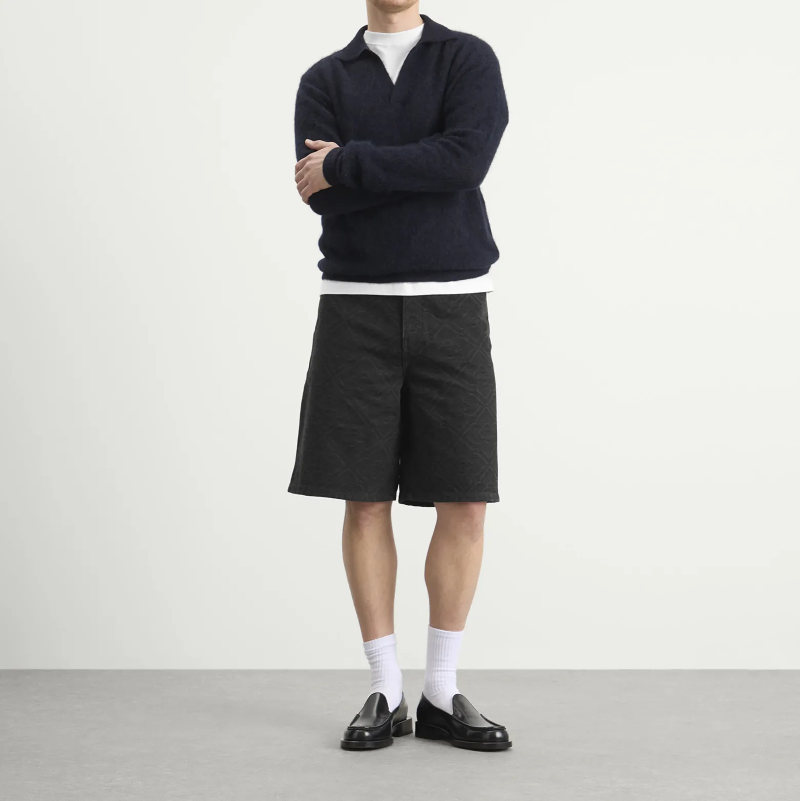 Casablanca Laser Monogram Denim Shorts