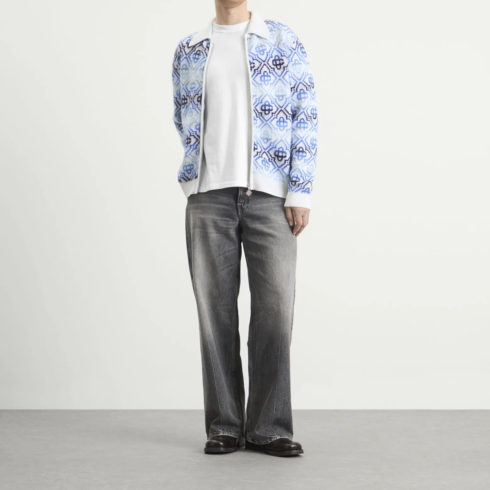 Casablanca Space Dye Monogram Zip Up