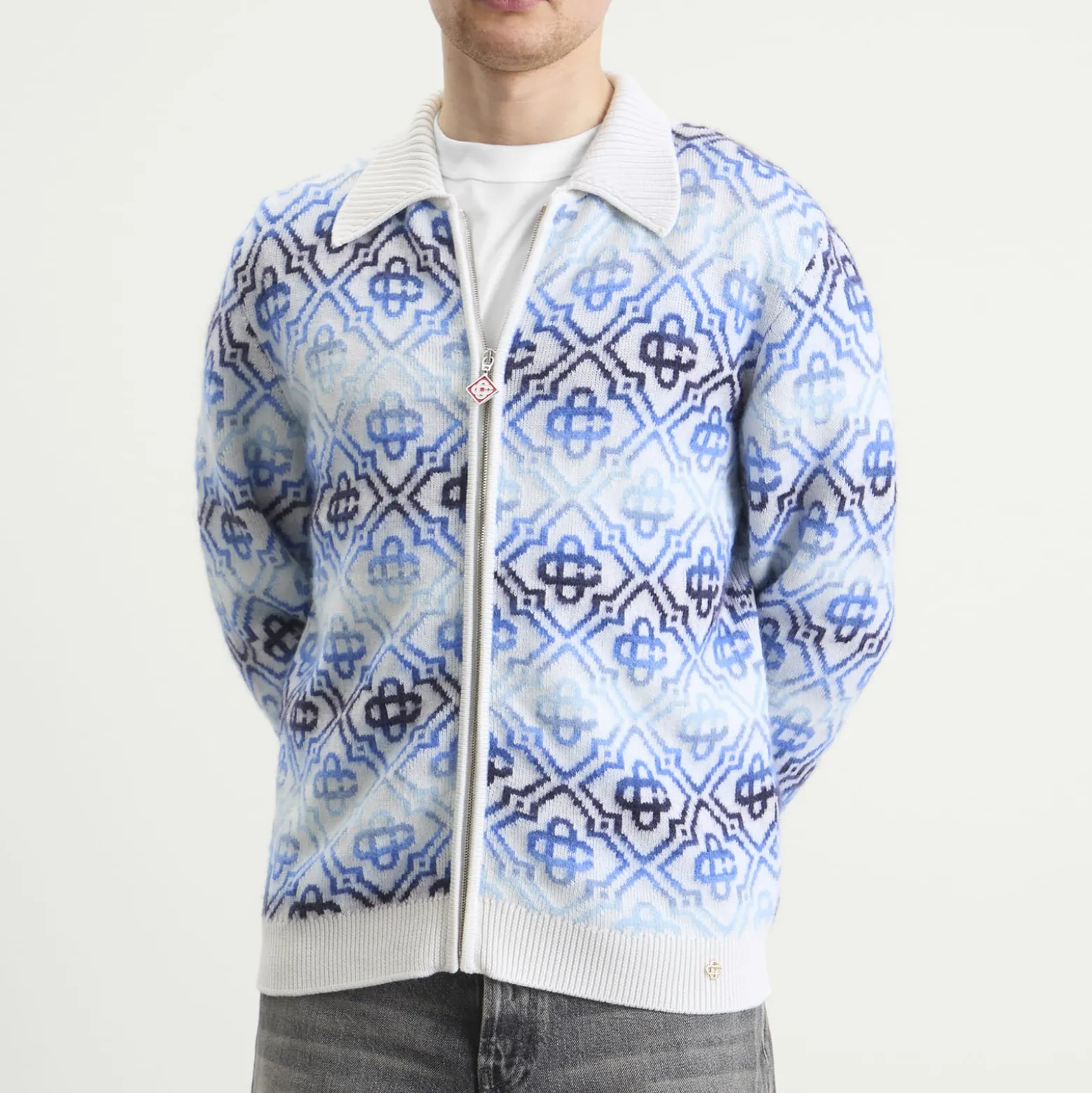 Casablanca Space Dye Monogram Zip Up