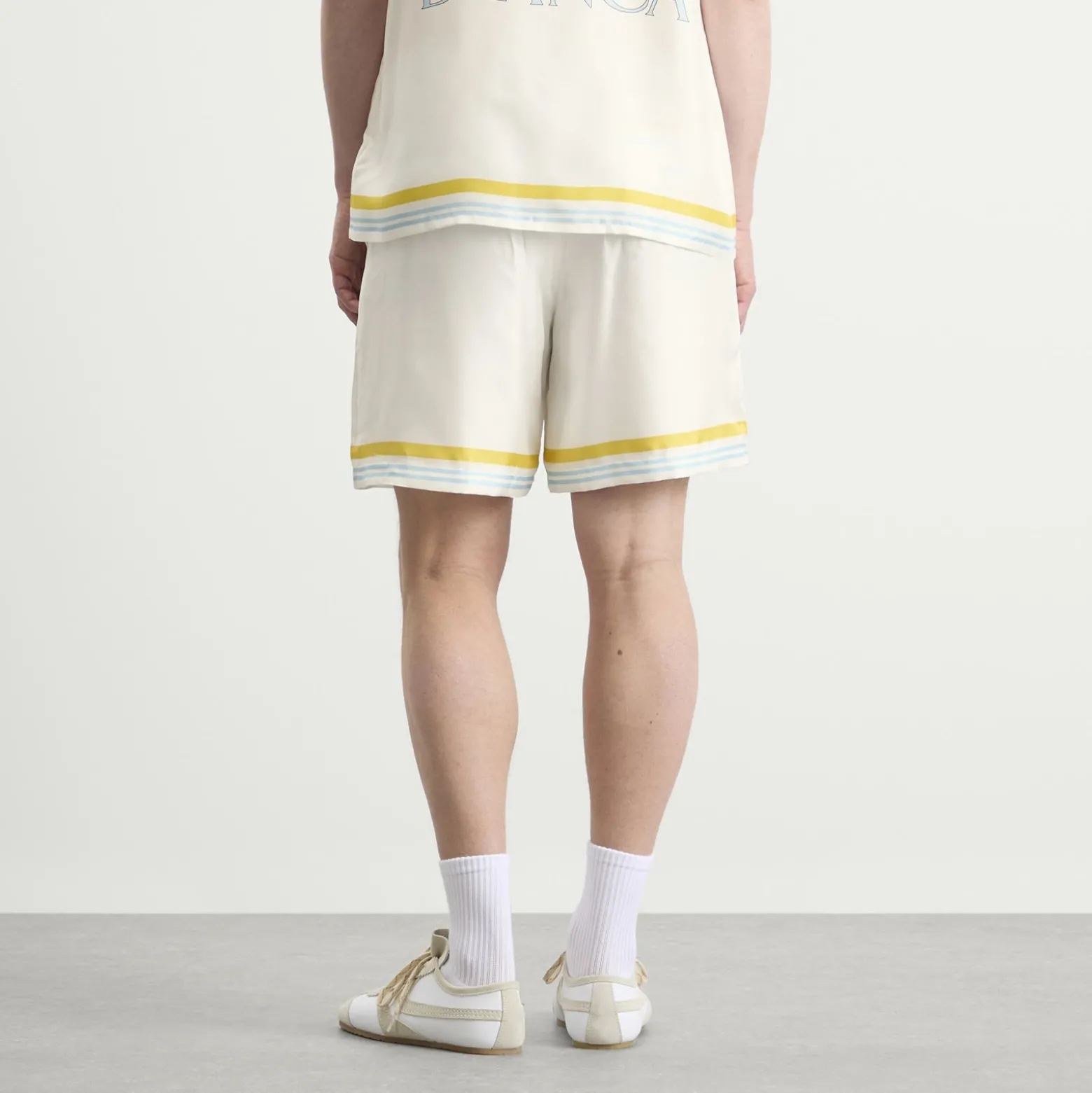 Casablanca Tennis Landscape Silk Shorts