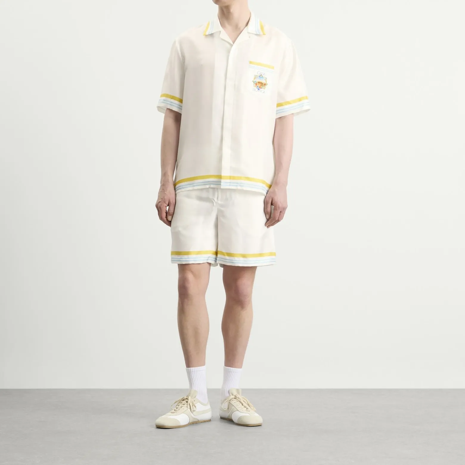Casablanca Tennis Landscape Silk Shorts