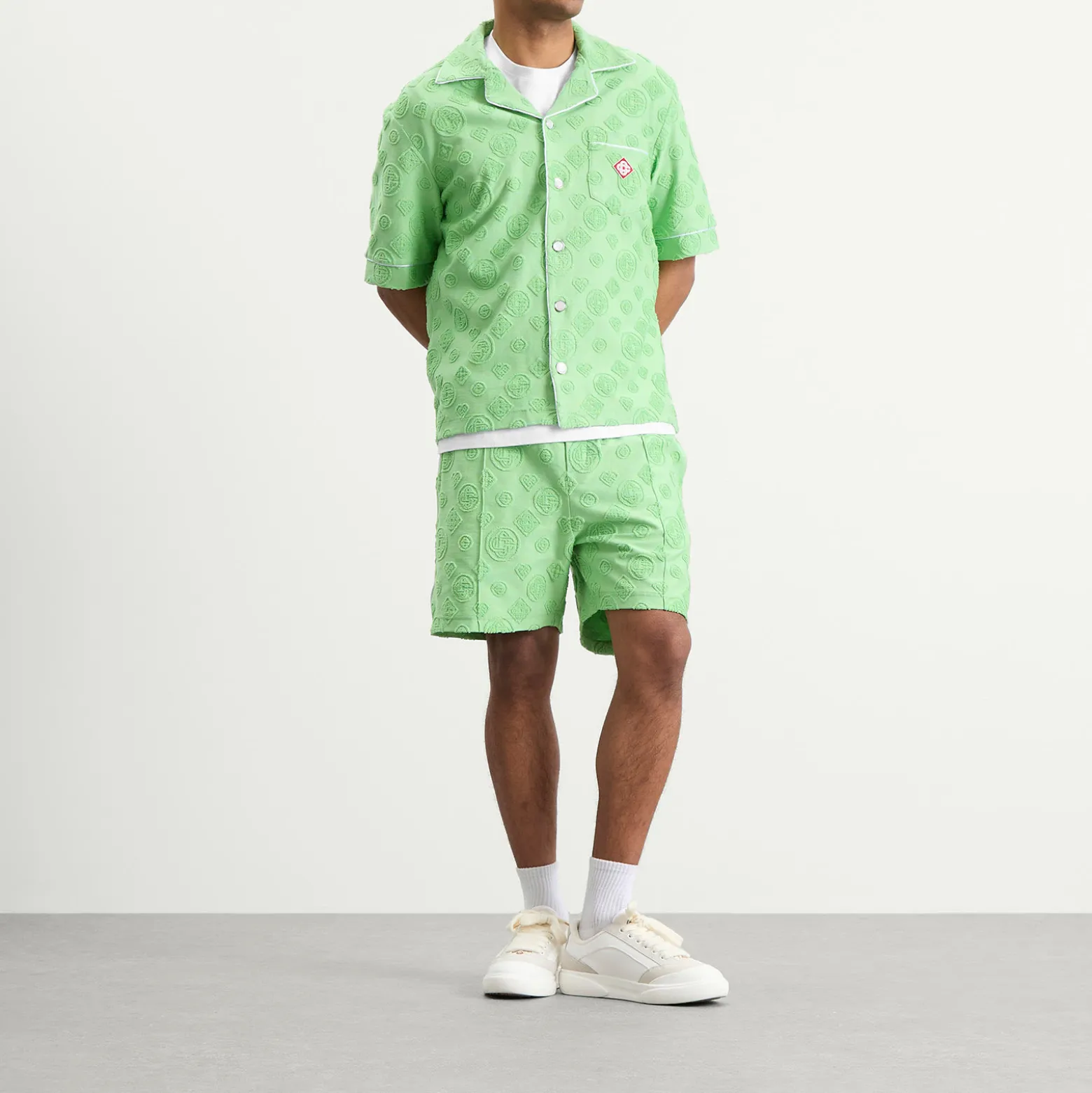 Casablanca Towelling Monogram Short