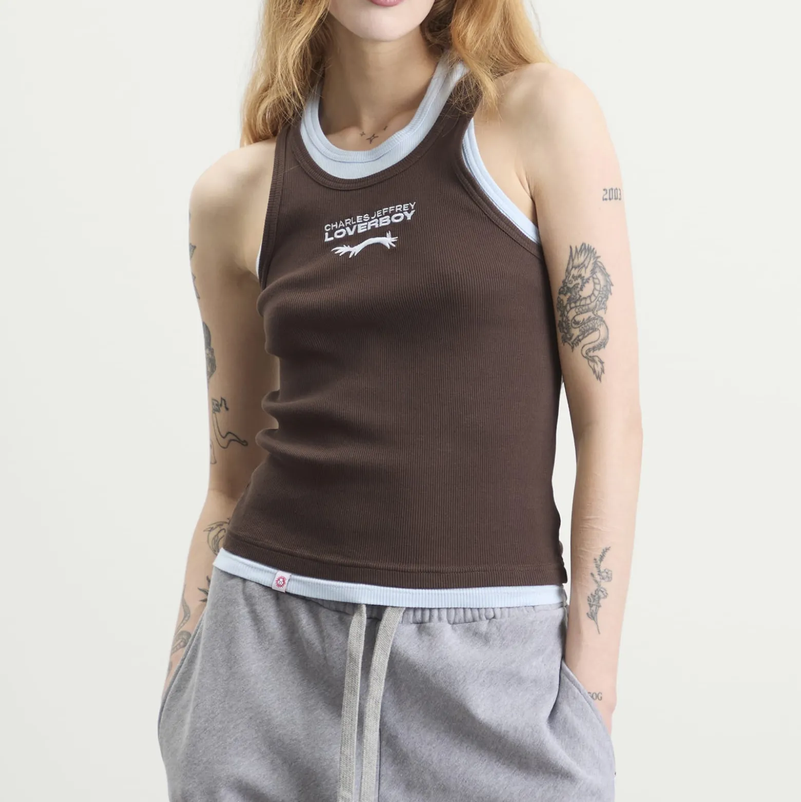 Charles Jeffrey Loverboy Double Logo Tank Top