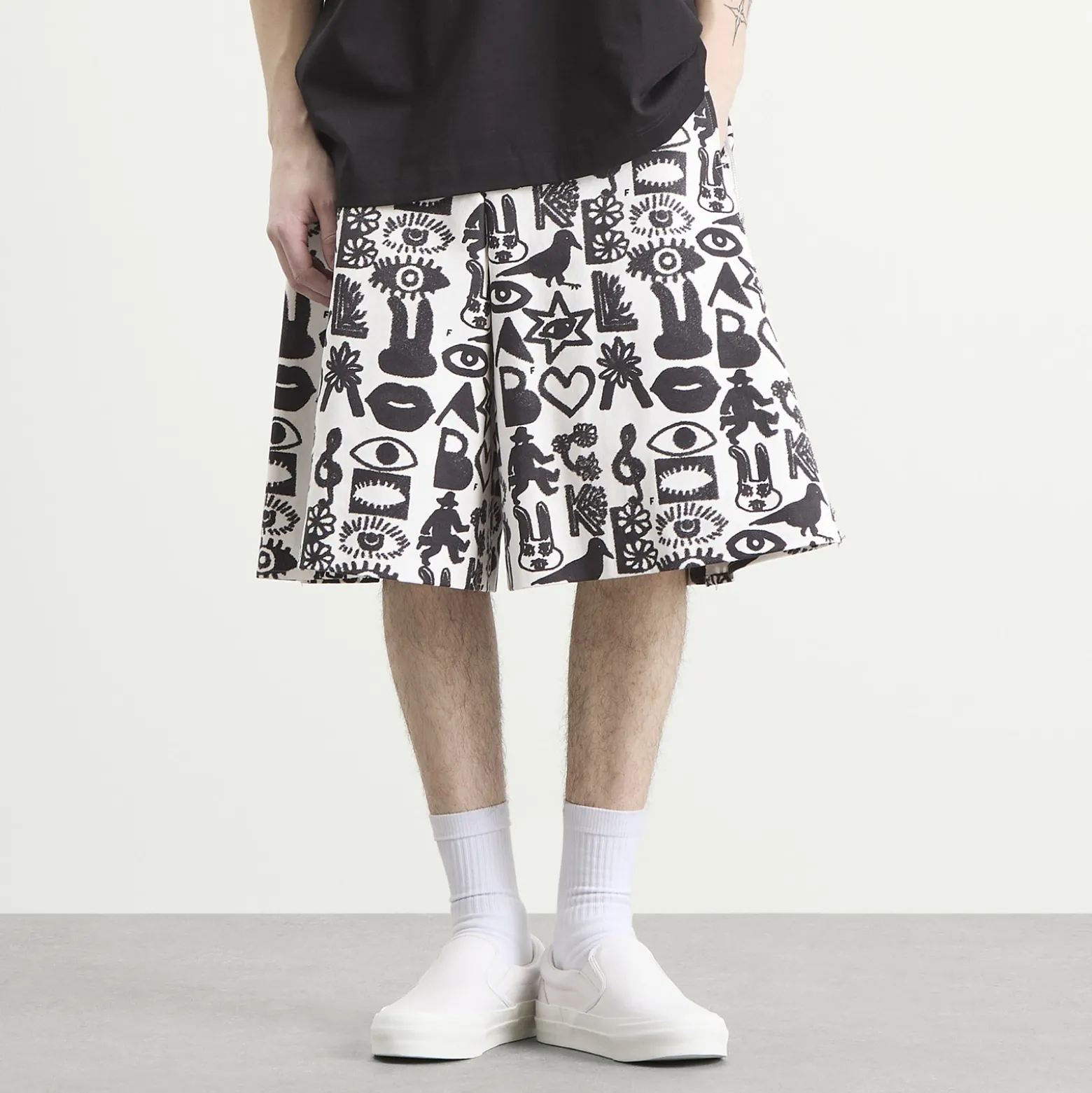 Comme des Garçons Black Cotton Pagowski Shorts