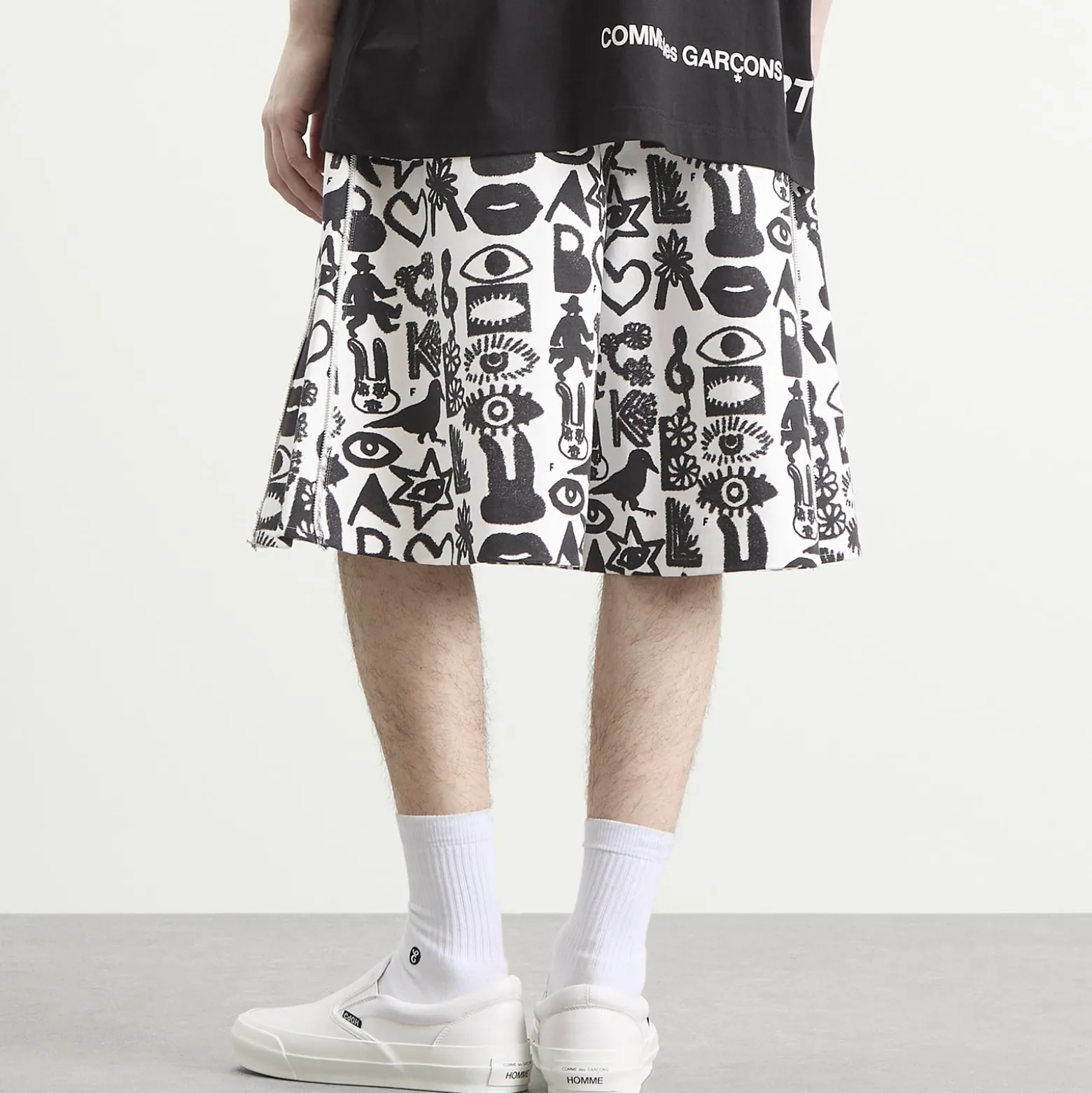 Comme des Garçons Black Cotton Pagowski Shorts