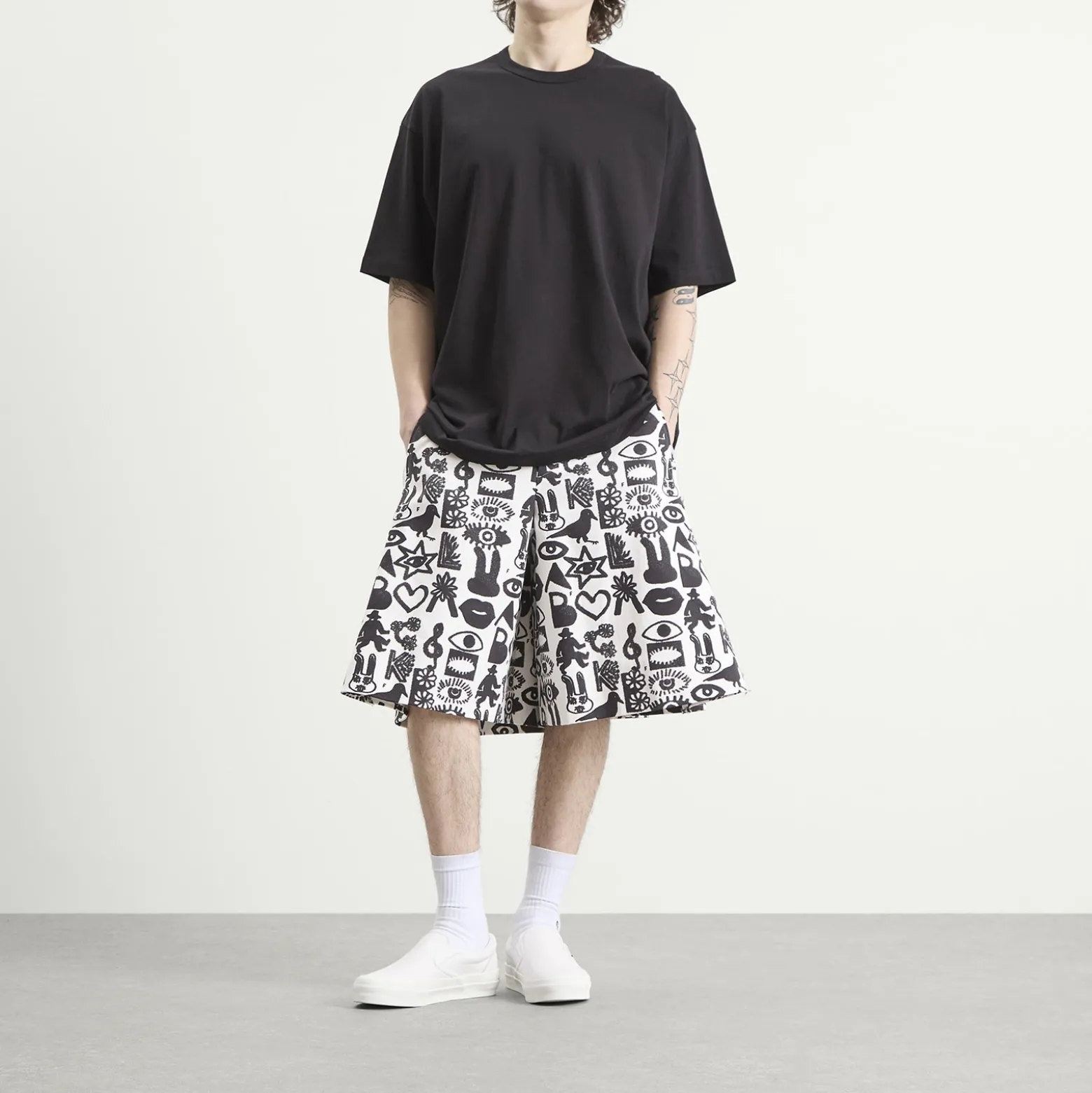 Comme des Garçons Black Cotton Pagowski Shorts