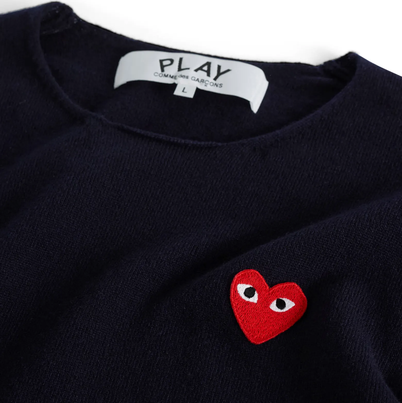 Comme des Garçons Play U Sweater Red Emblem Knit