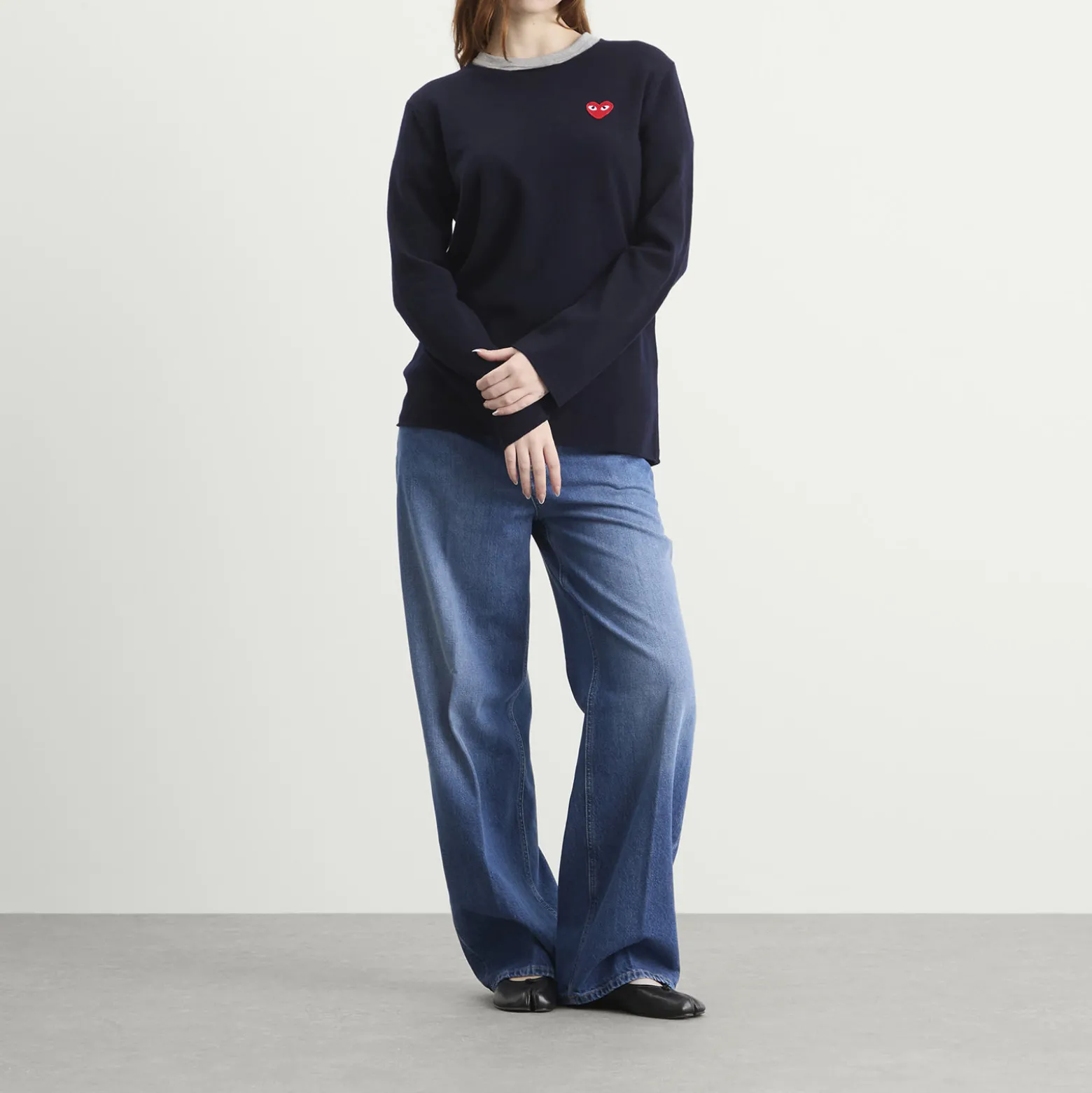 Comme des Garçons Play U Sweater Red Emblem Knit