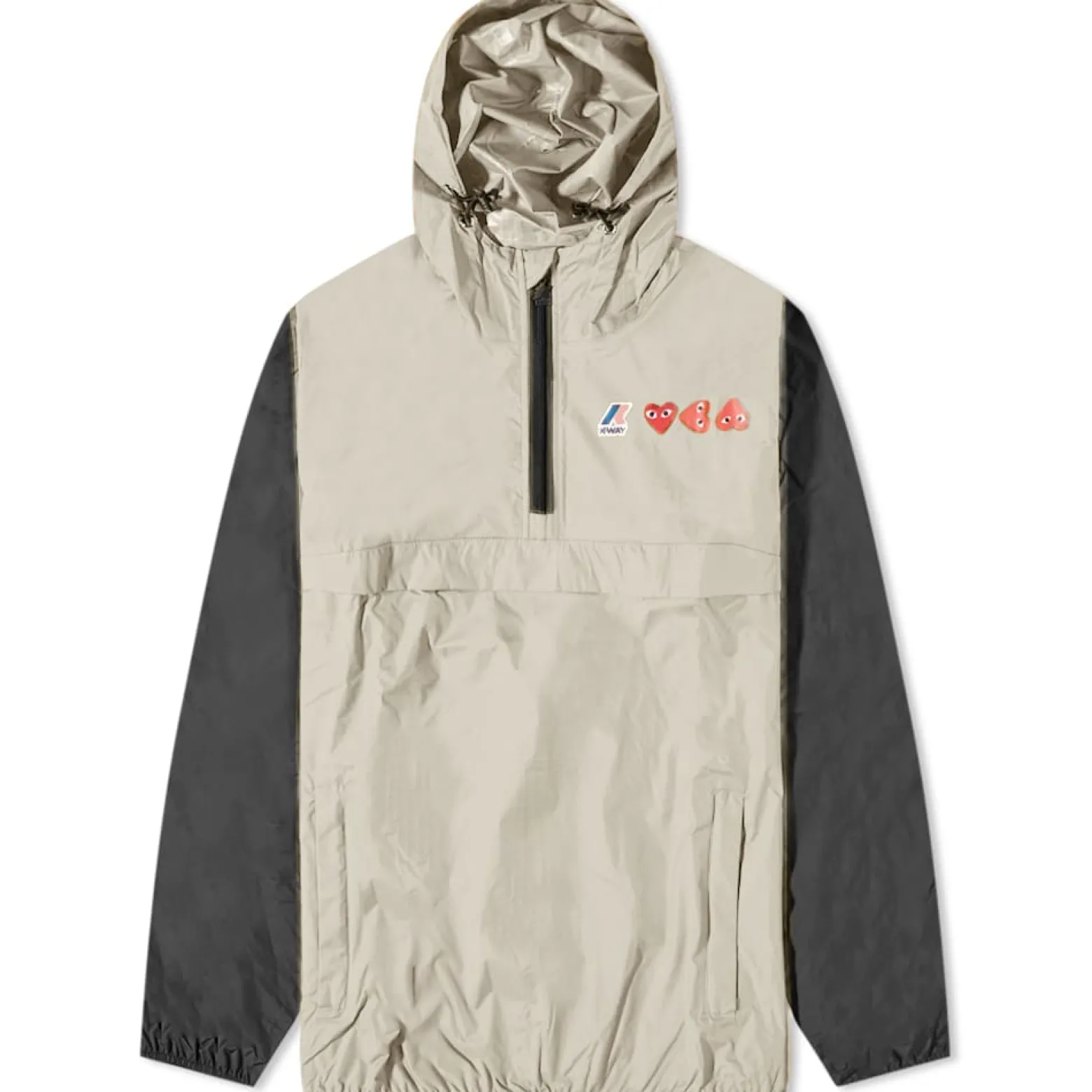 Comme des Garçons Play x K-Way Half Zip Block Colour Jacket