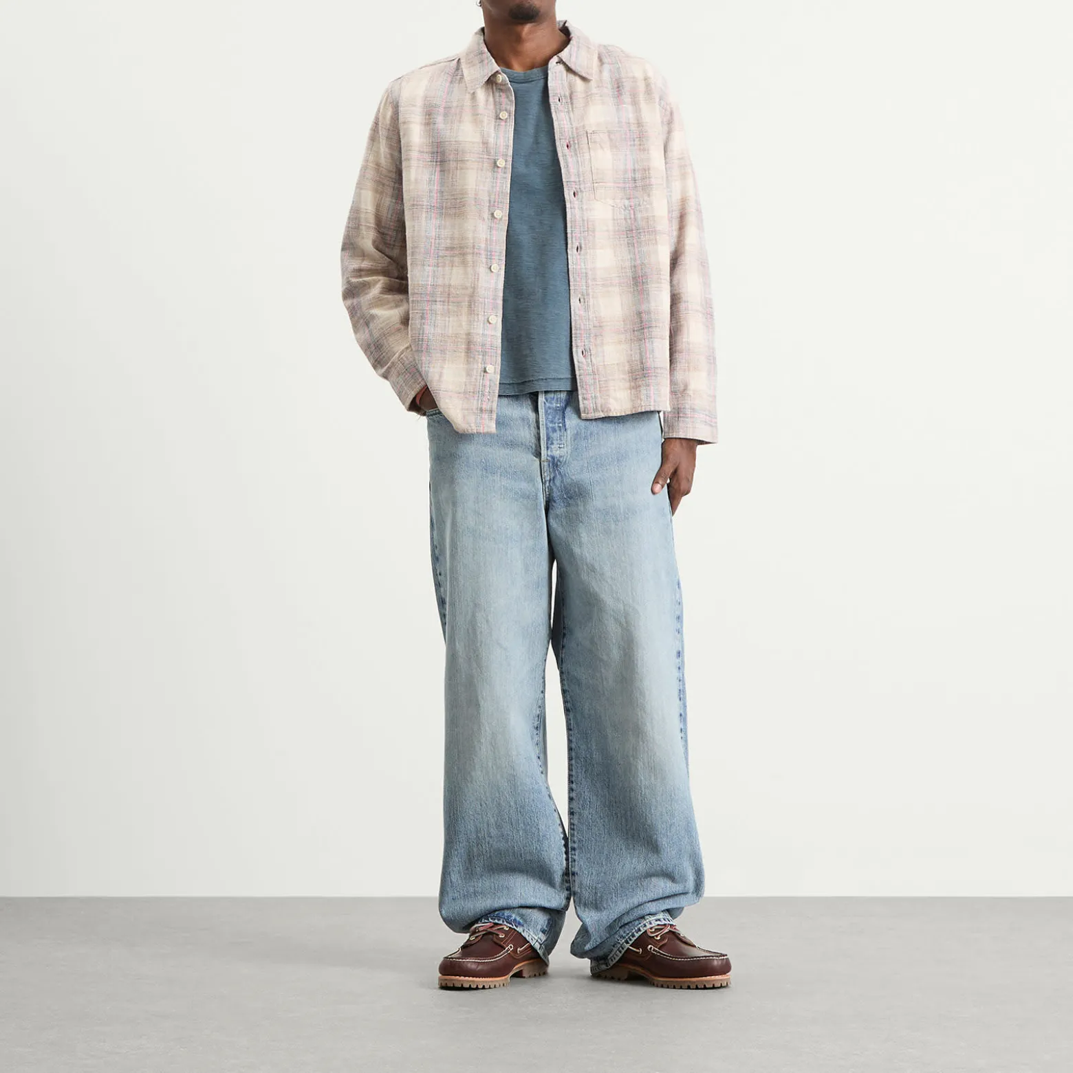 Corridor Rosewood Plaid Long Sleeve Shirt