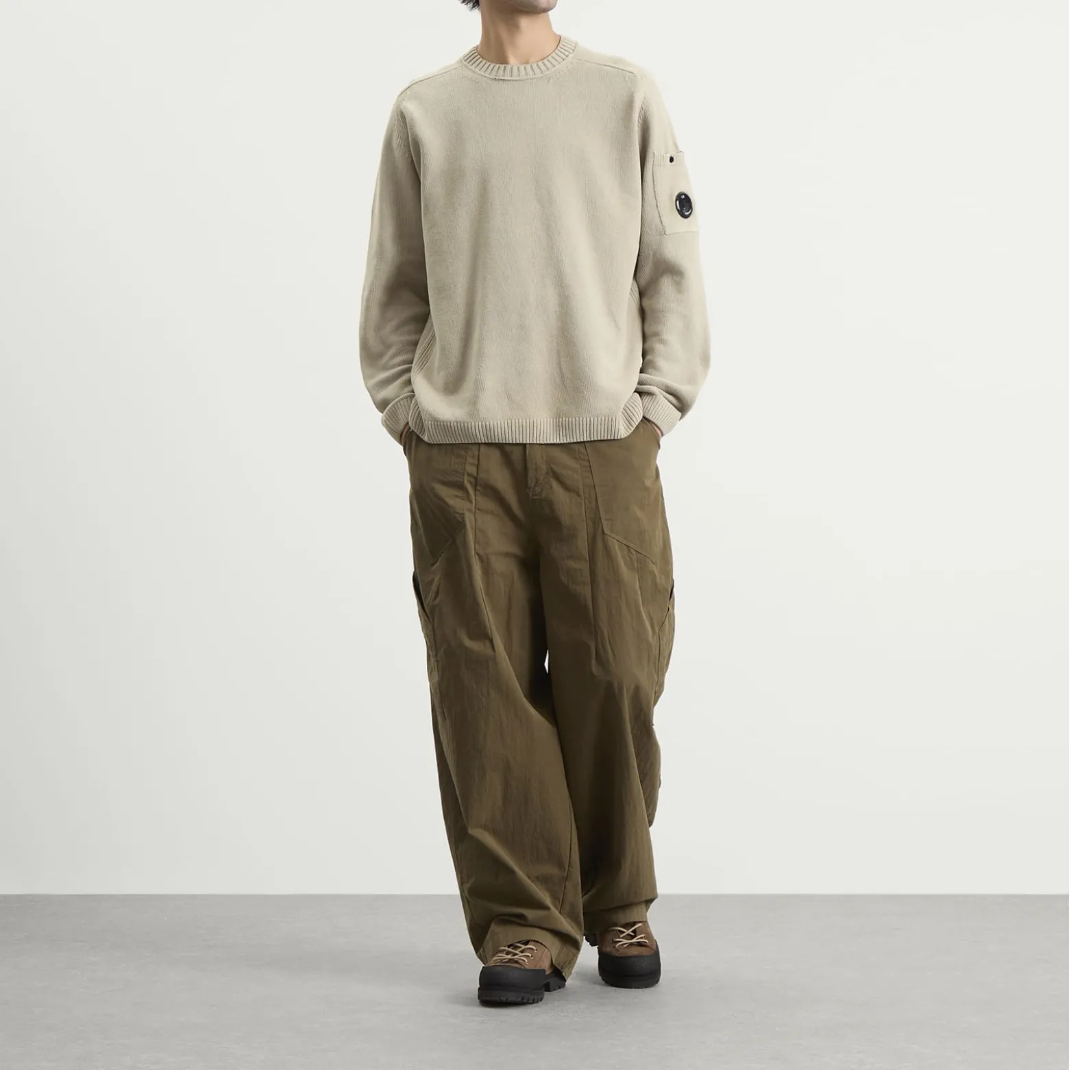 C.P. Company Cotton Chenille Crewneck Lens Sweater