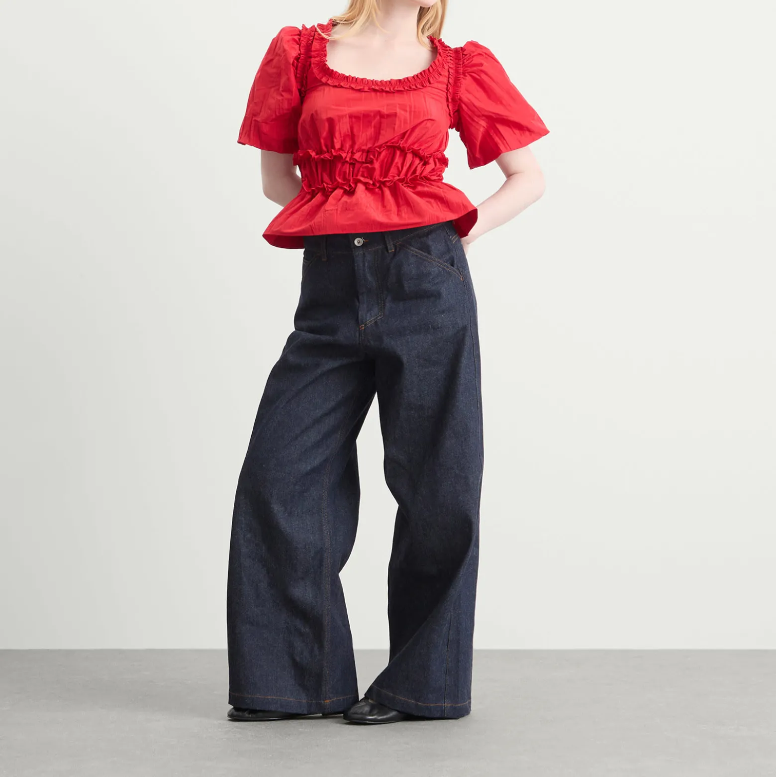Damson Madder Everly Ruffle Blouse