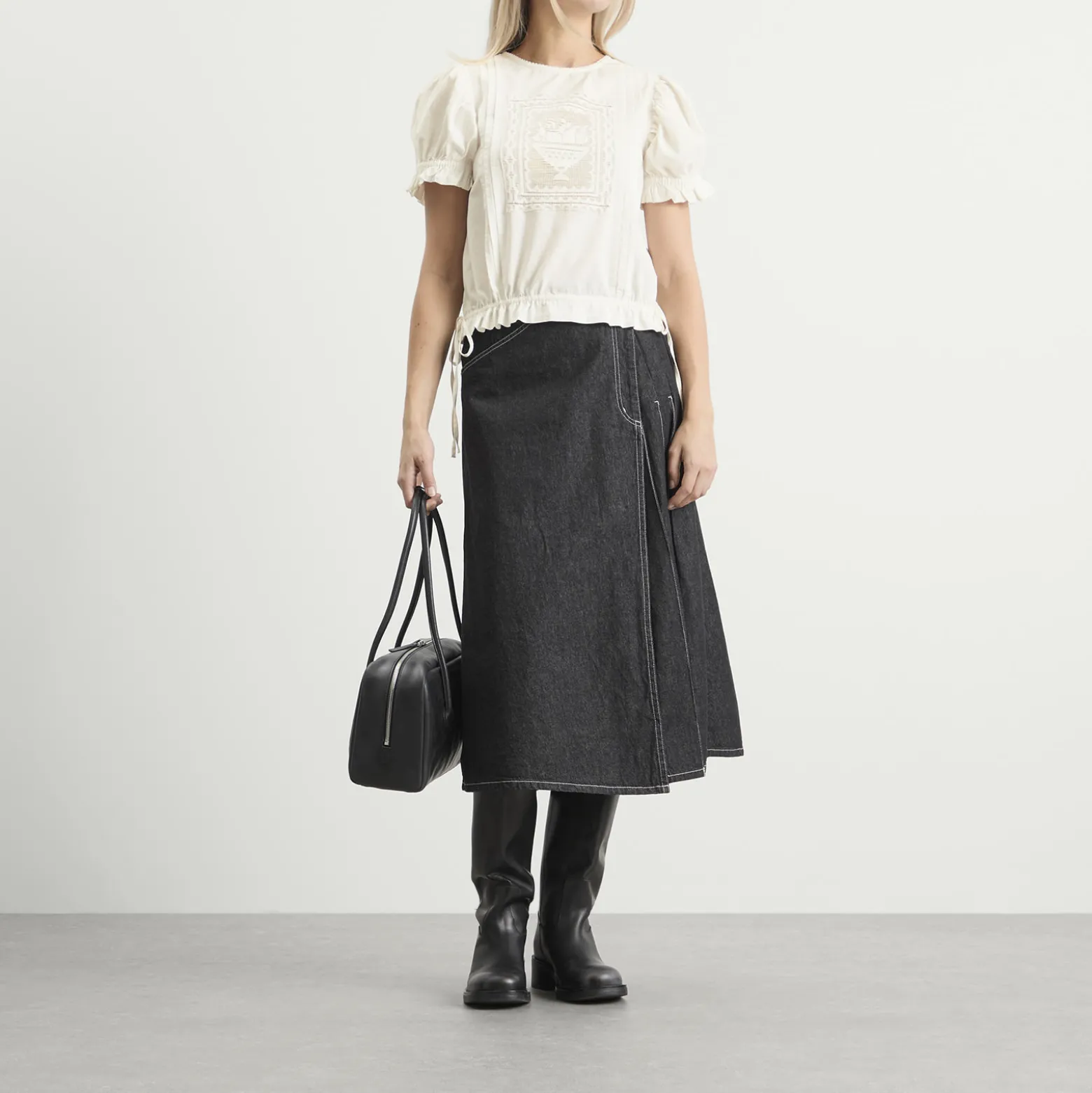 Damson Madder Mabel Lace Insert Blouse