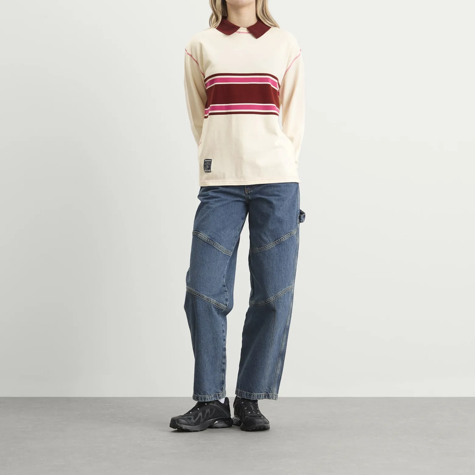 Damson Madder Olina Placement Stripe Rugby Shirt