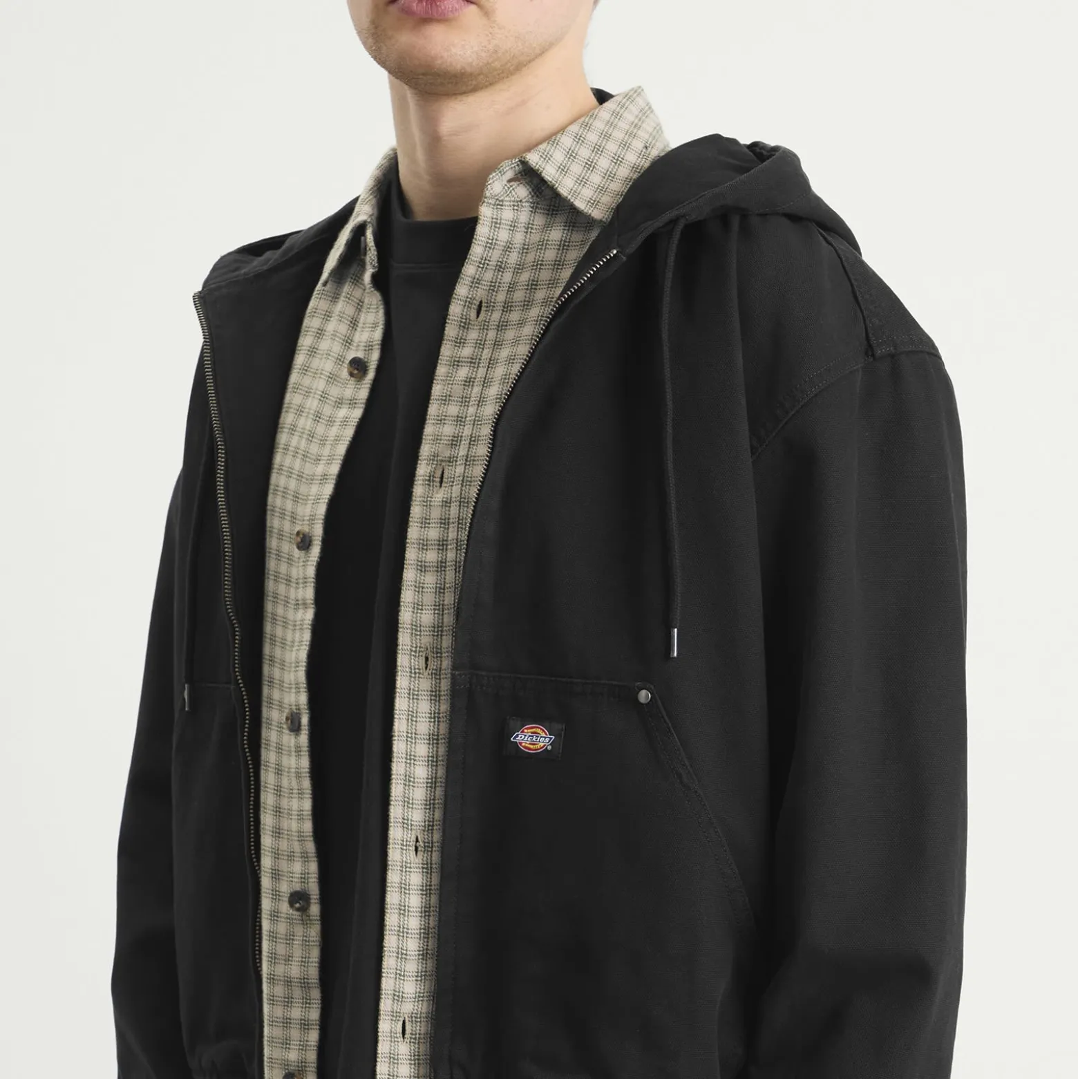 Dickies Unlined Canvas Hooded Bomber Jacket