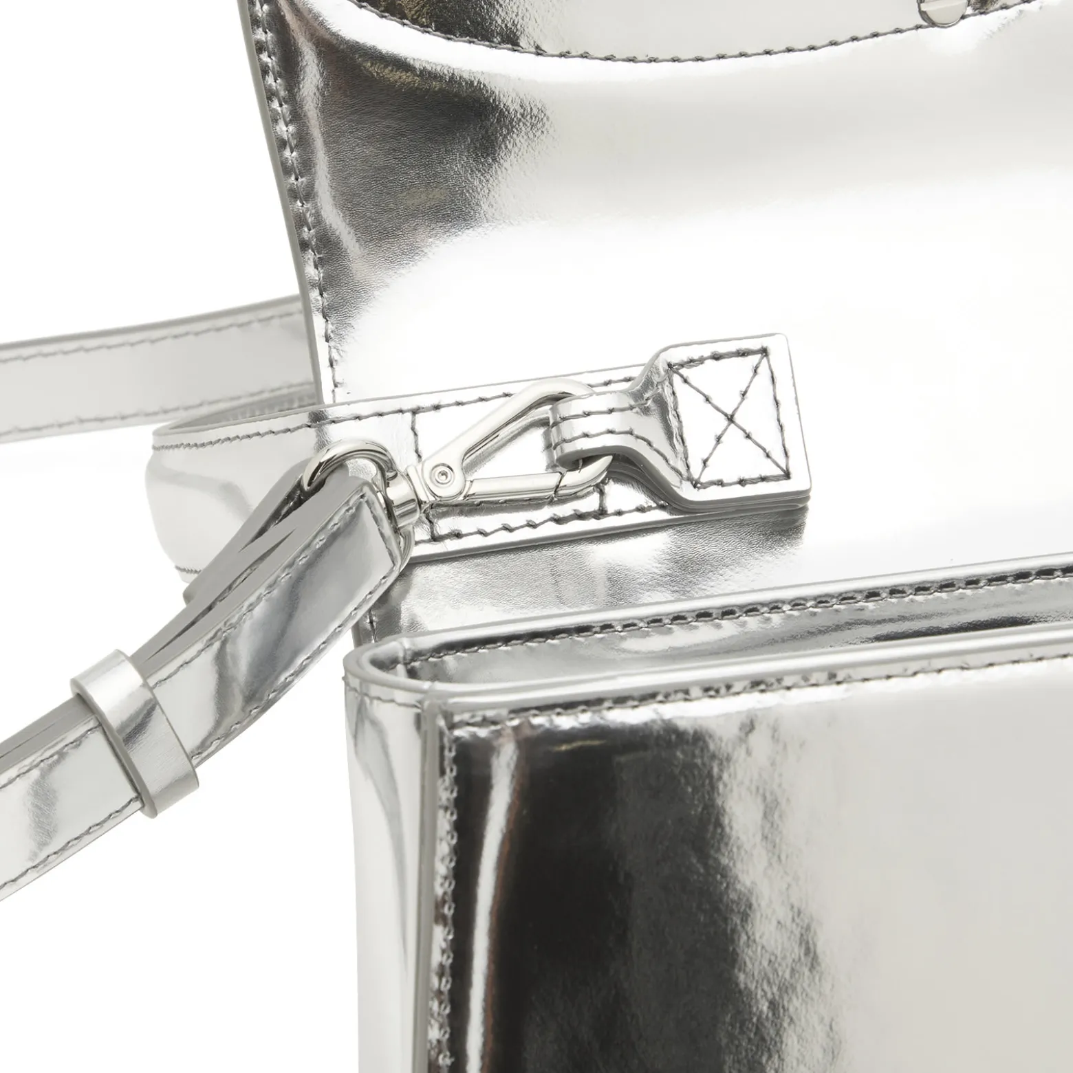 Diesel 1DR Logo Mirror Leather Handbag